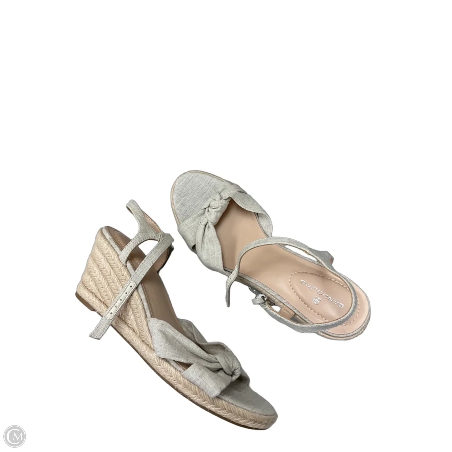 Sandals Heels Wedge By Bandolino In Cream, Size: 10