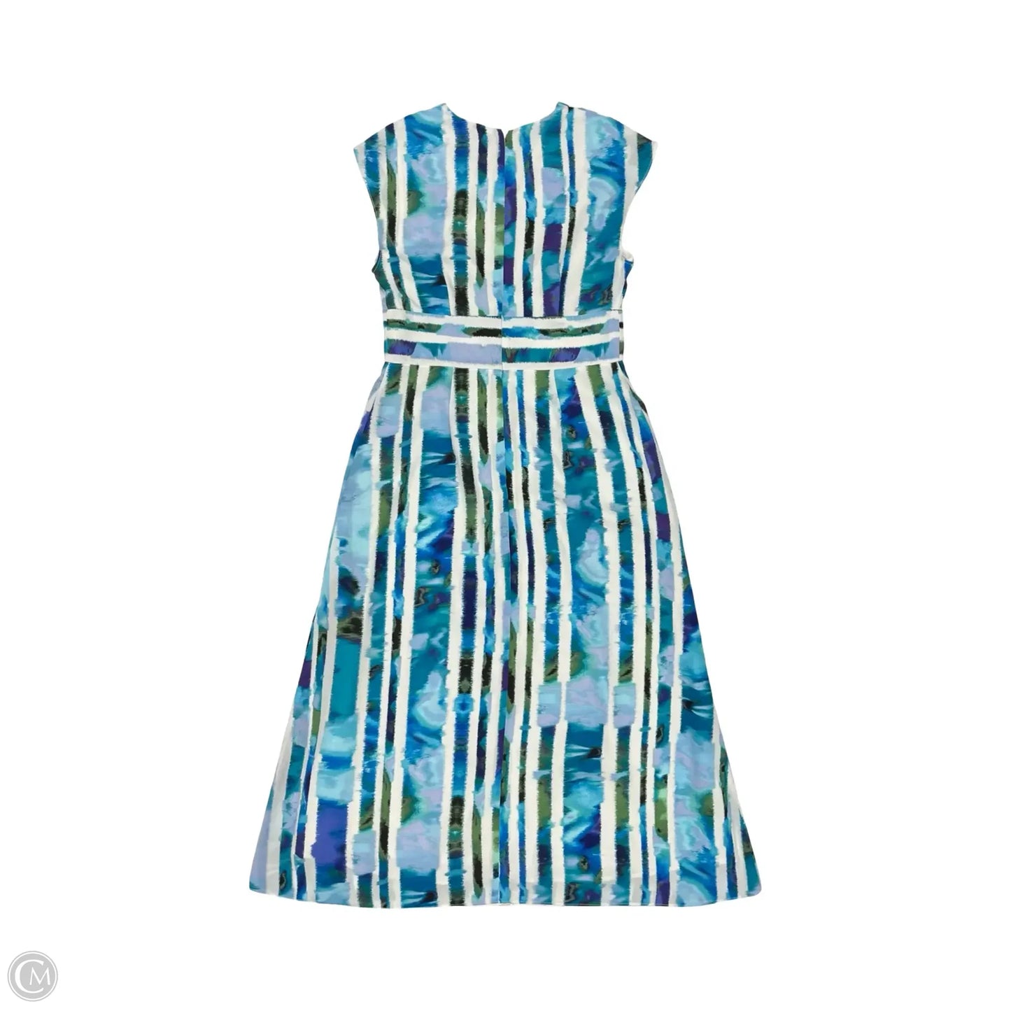 Dress Party Midi By Maggy London In Blue & Green, Size: 4