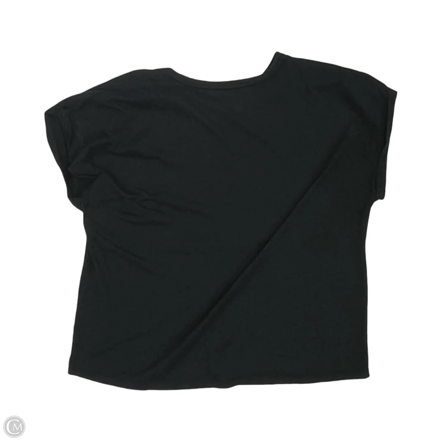 Athletic Top Short Sleeve By Under Armour In Black, Size: M