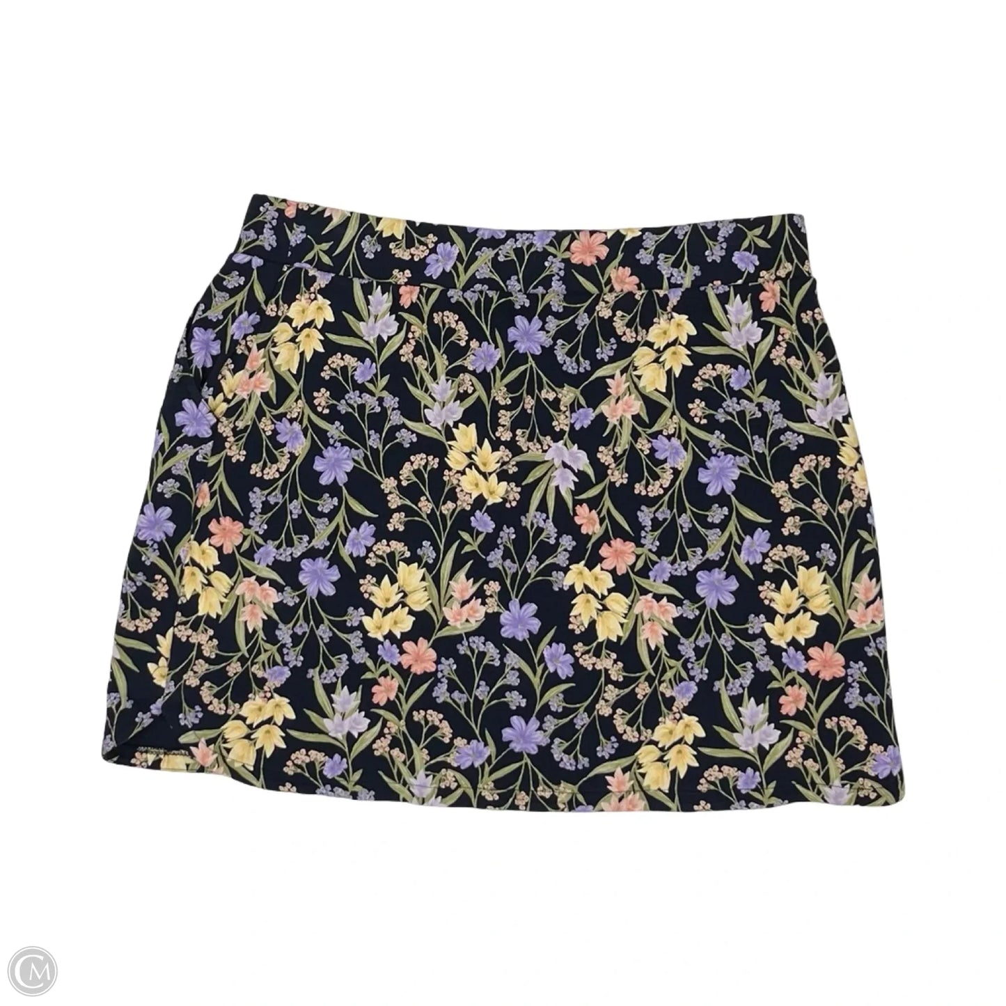 Skort By Croft And Barrow In Floral Print, Size: L