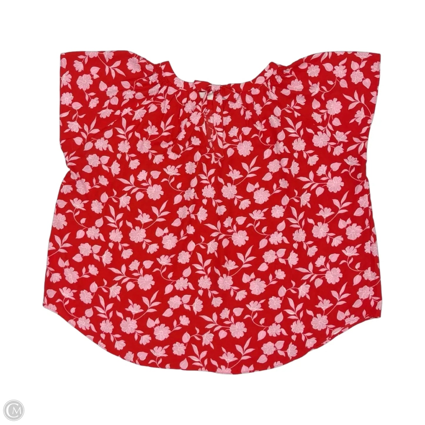 Blouse Short Sleeve By Lc Lauren Conrad In Pink & Red, Size: 2x