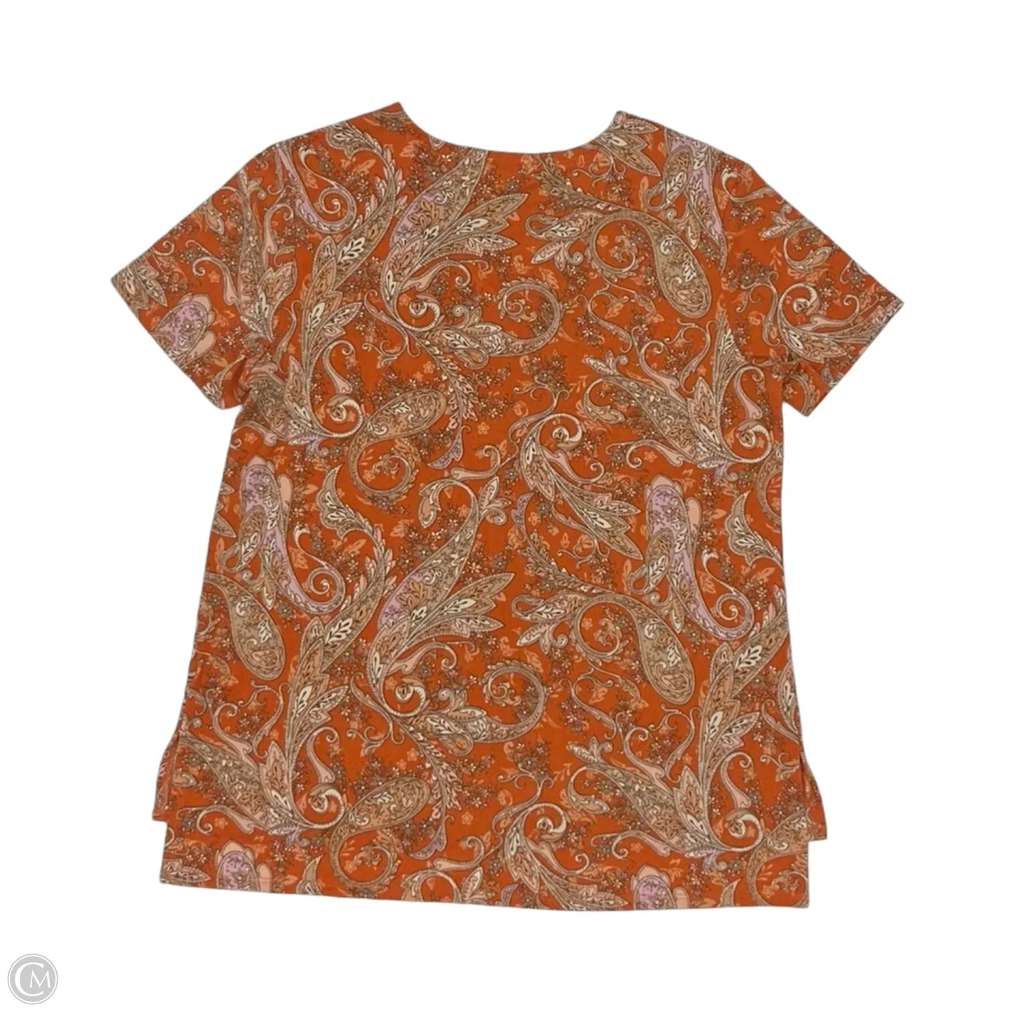 Blouse Short Sleeve By Cato In Orange, Size: Xs