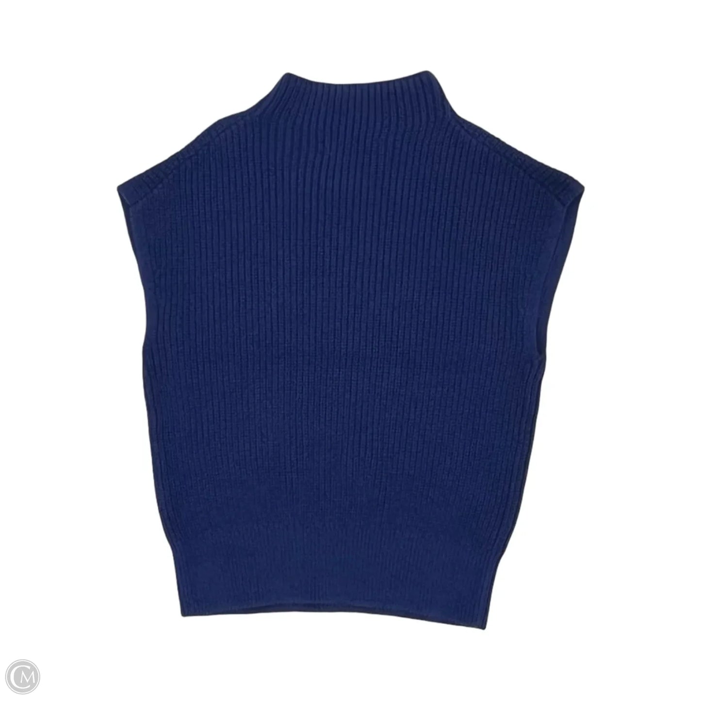 Sweater Short Sleeve By Loft In Blue, Size: M