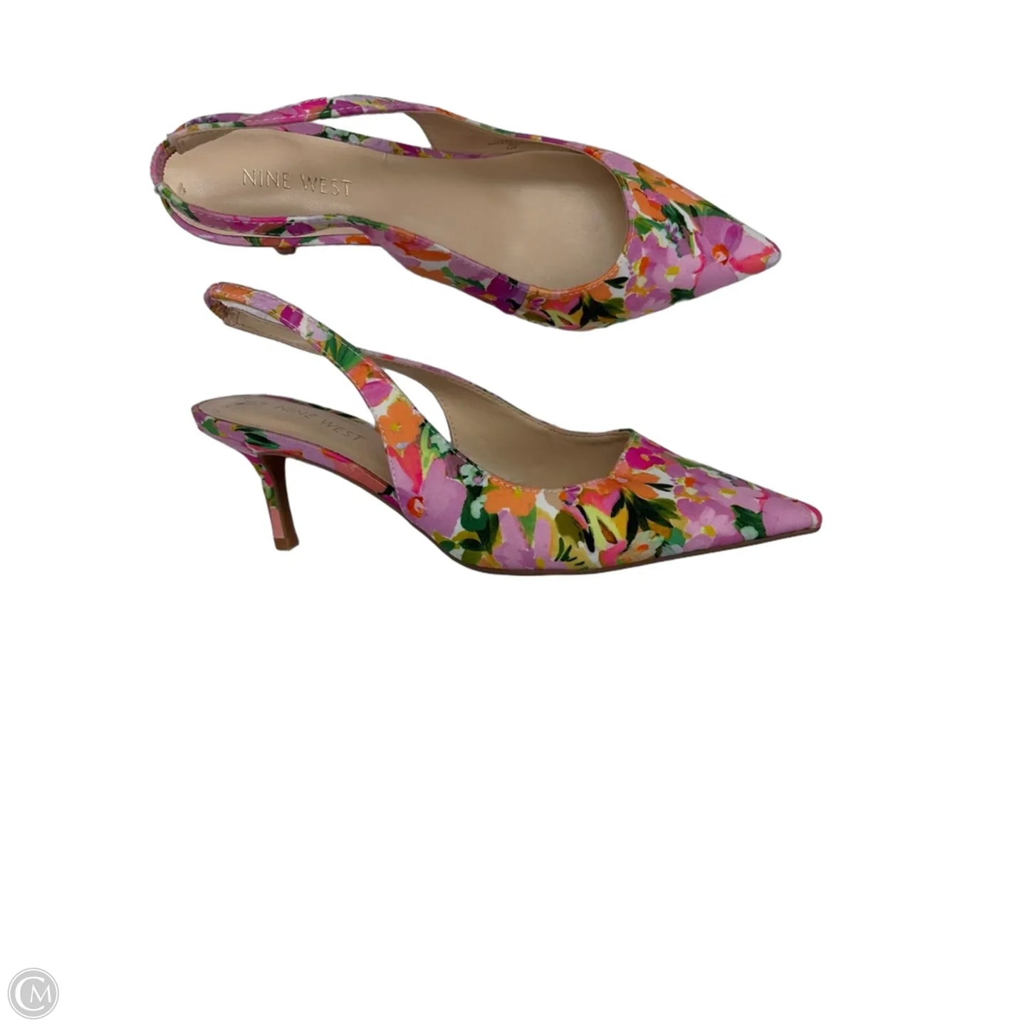 Shoes Heels Kitten By Nine West In Floral Print, Size: 8
