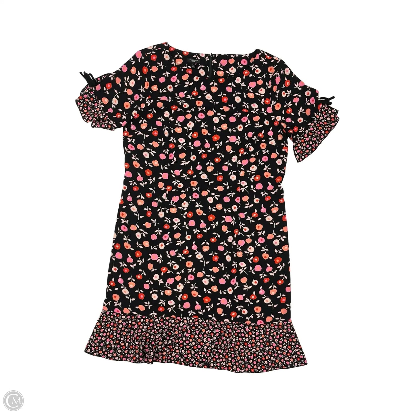Dress Party Short By Talbots In Black & Pink, Size: 14p