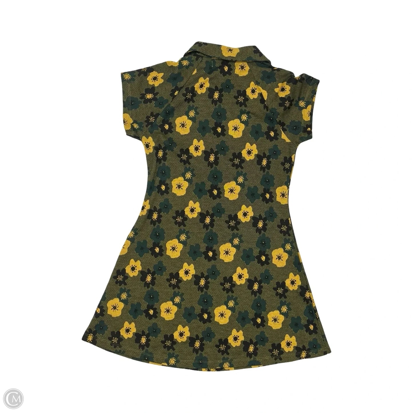 Dress Casual Short By Urban Outfitters In Green & Yellow, Size: L