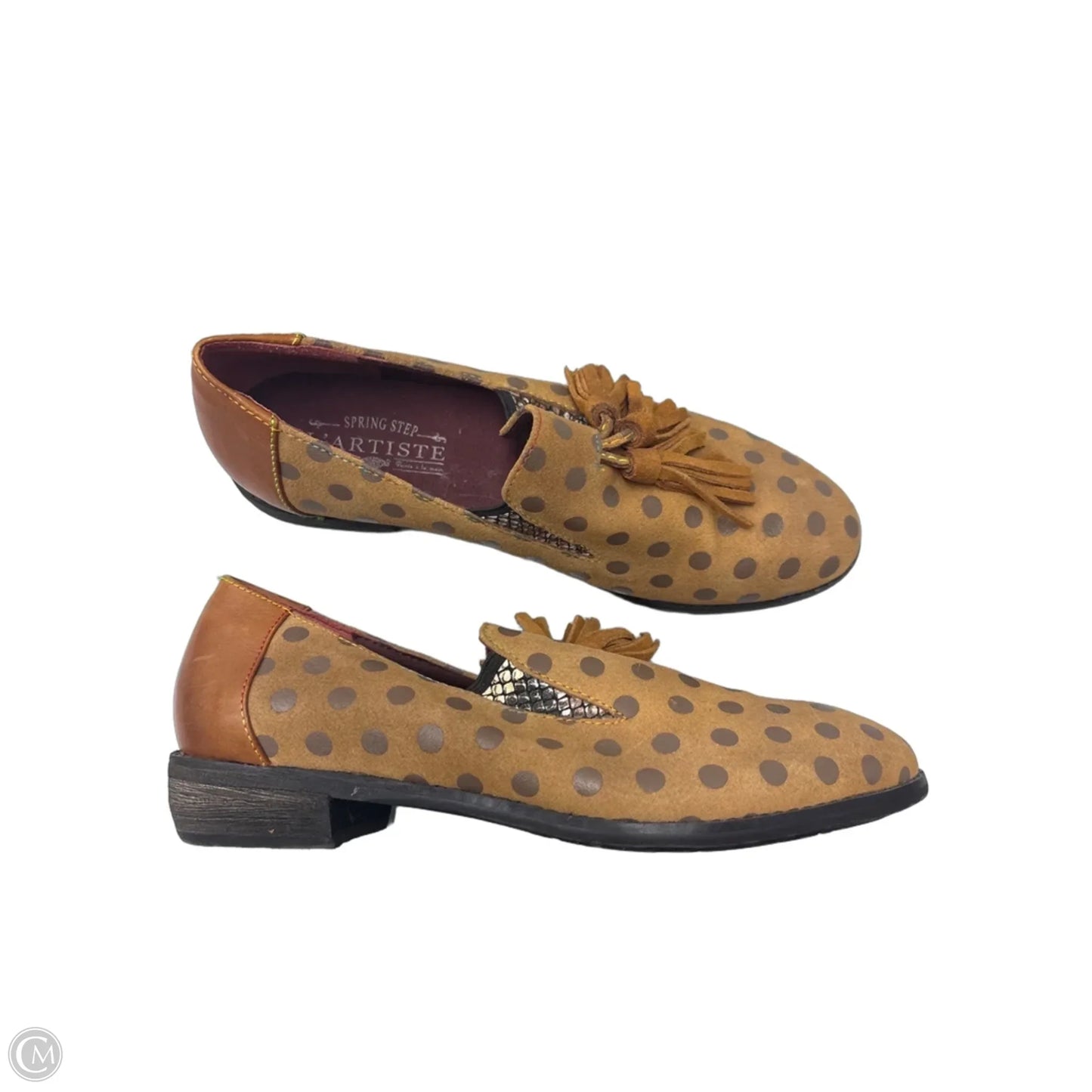 Shoes Heels Block By Spring Step In Tan, Size: 7.5