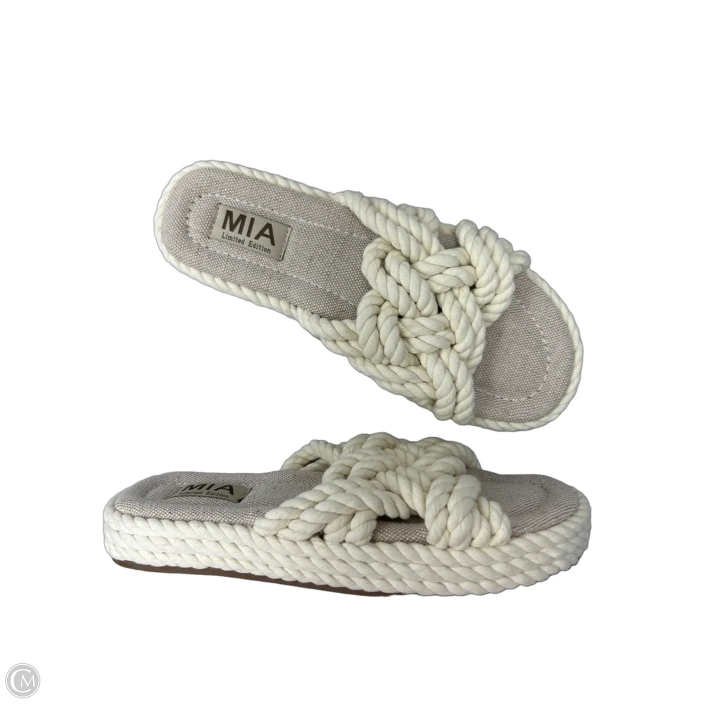 Sandals Flats By Mia In Cream, Size: 8