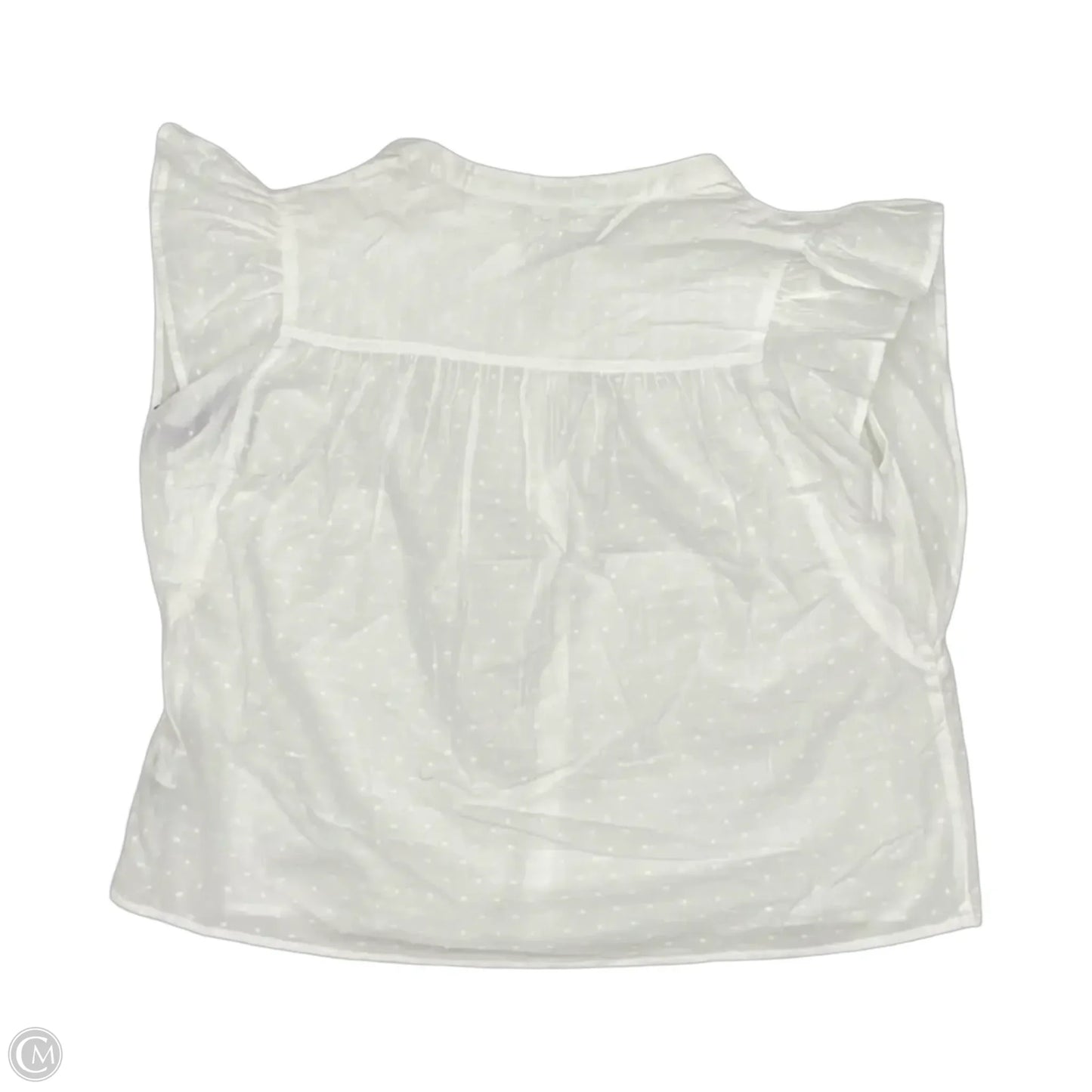 Blouse Short Sleeve By Old Navy In White, Size: S