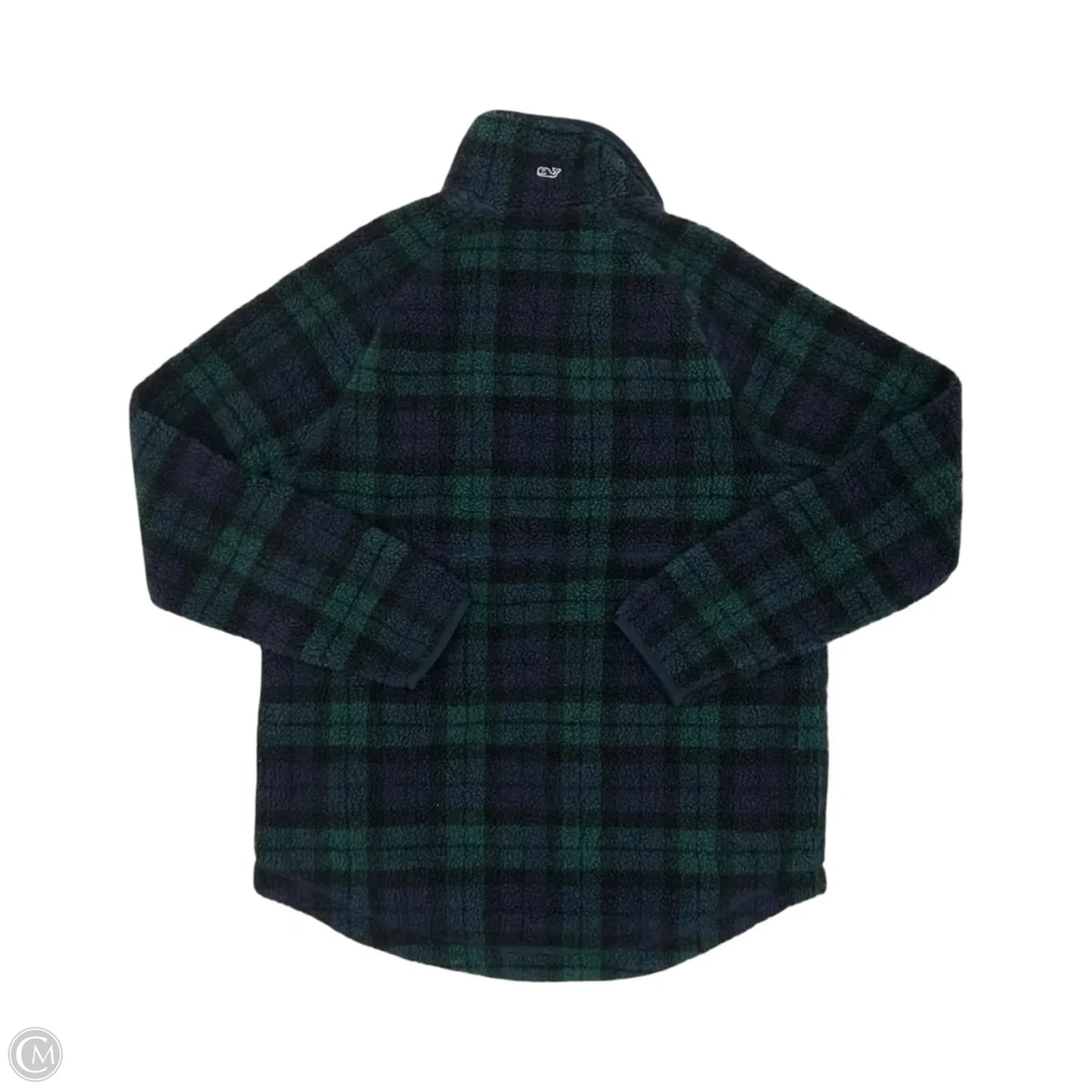 Sweatshirt Collar By Vineyard Vines In Blue & Green, Size: M