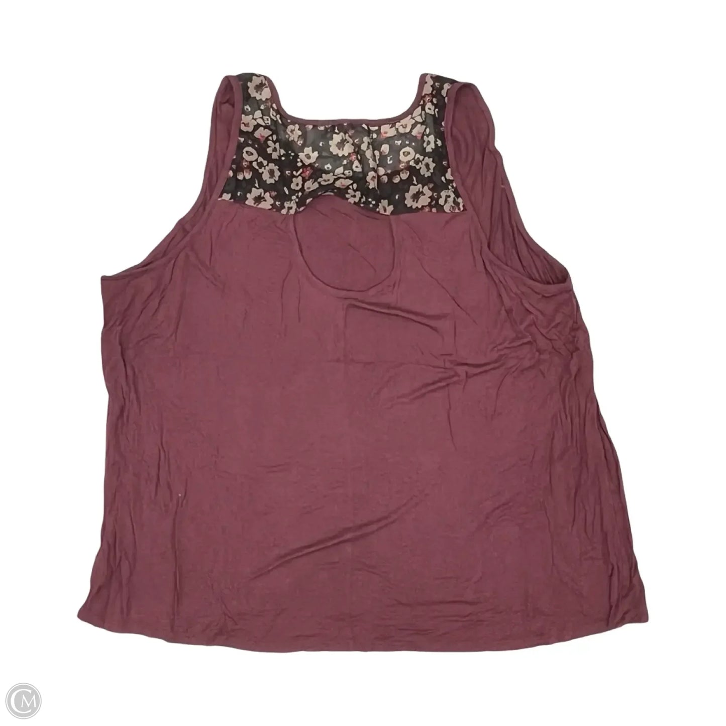 Top Sleeveless By Maurices In Maroon, Size: 4x