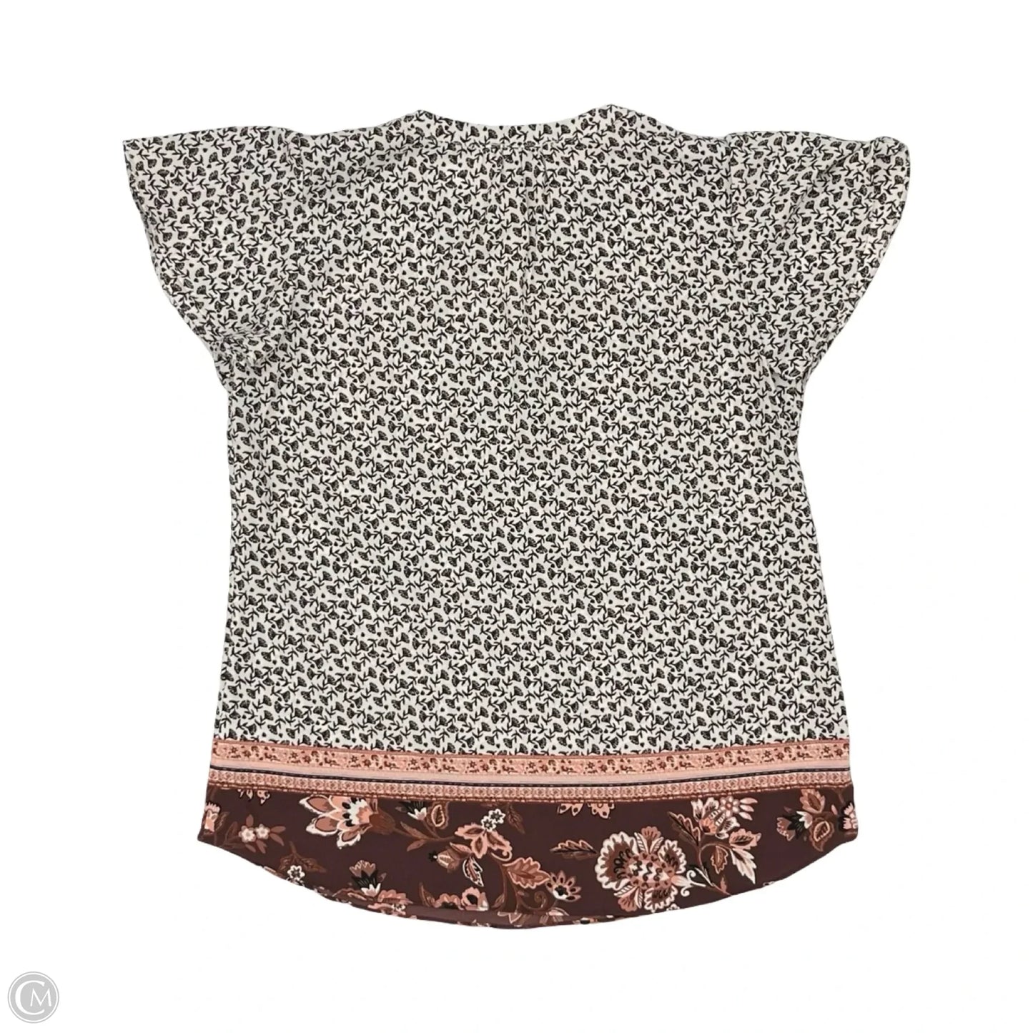 Blouse Short Sleeve By Maurices In Black & Pink, Size: S