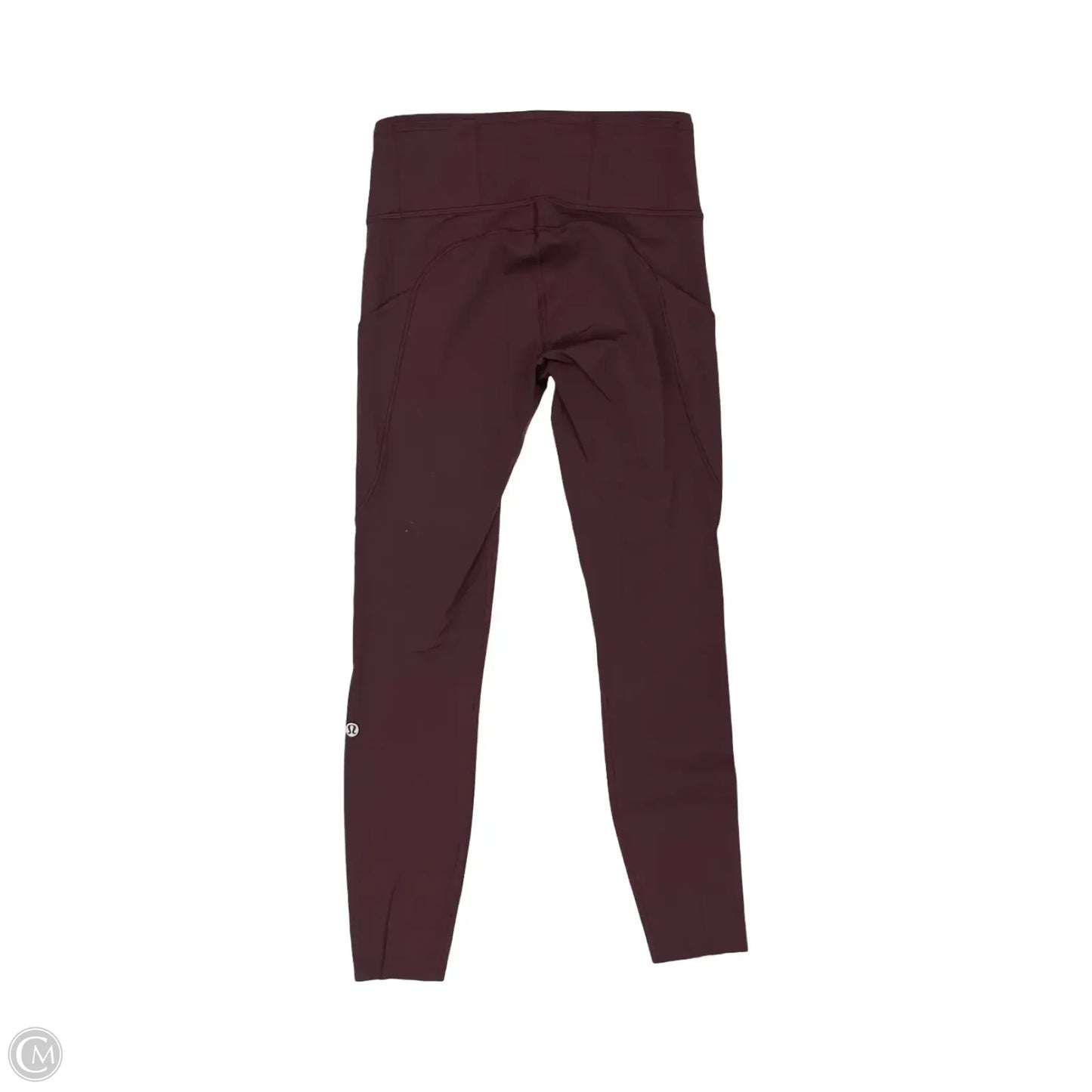 Athletic Leggings By Lululemon In Maroon, Size: S