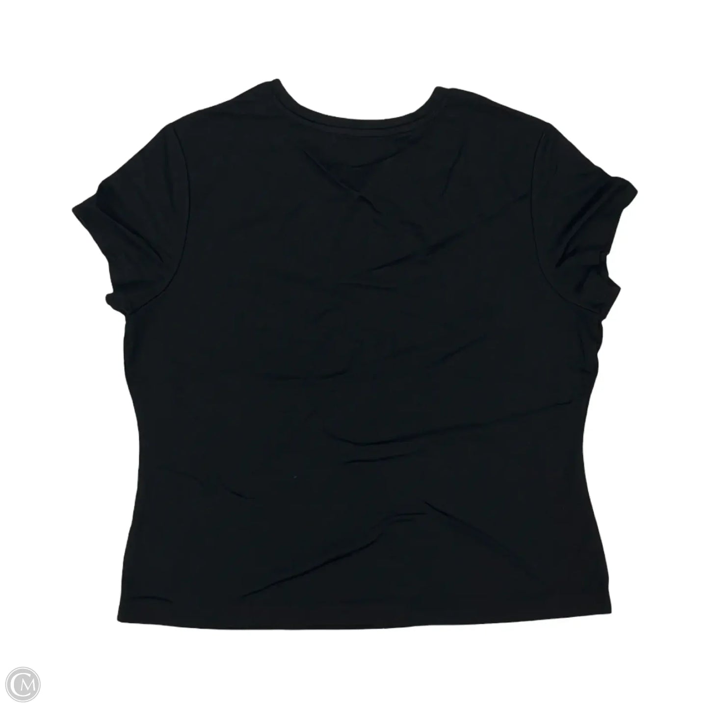 Top Short Sleeve Basic By Adrienne Vittadini In Black, Size: Xl
