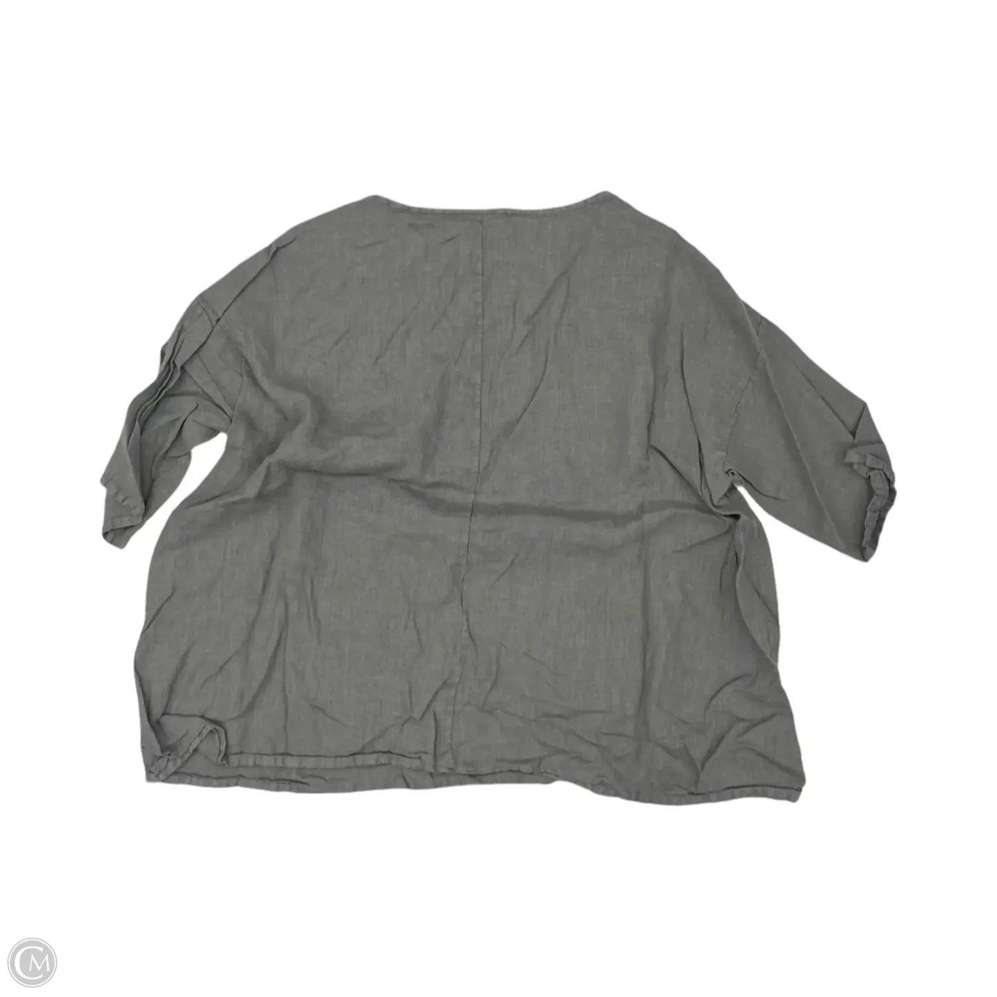 Blouse 3/4 Sleeve By Bryn Walker In Grey, Size: Xl
