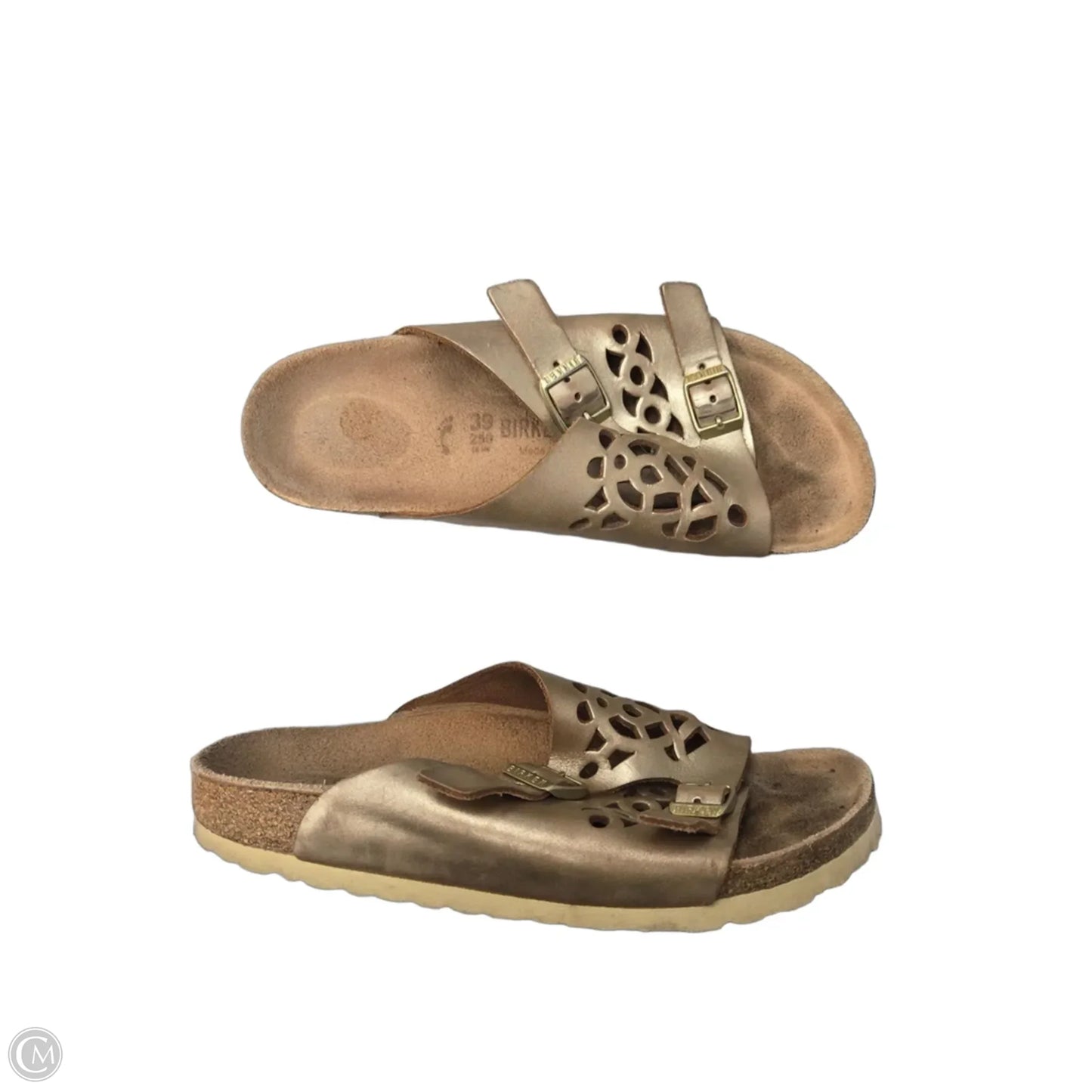 Sandals Flats By Birkenstock In Gold, Size: 8.5