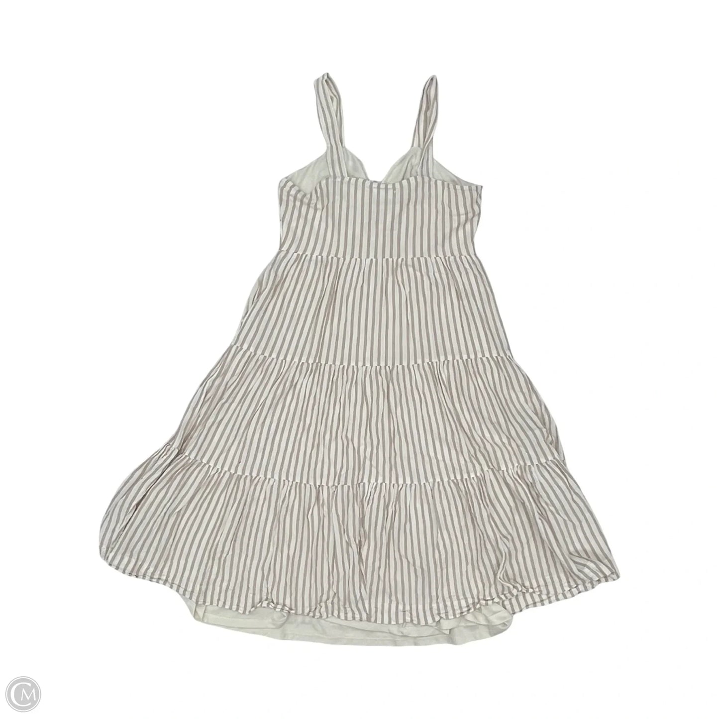 Dress Casual Midi By Maurices In Cream & Tan, Size: 12