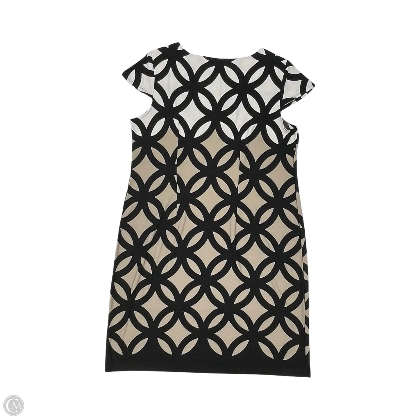 Dress Work By Roz And Ali In Black & Tan, Size: 16