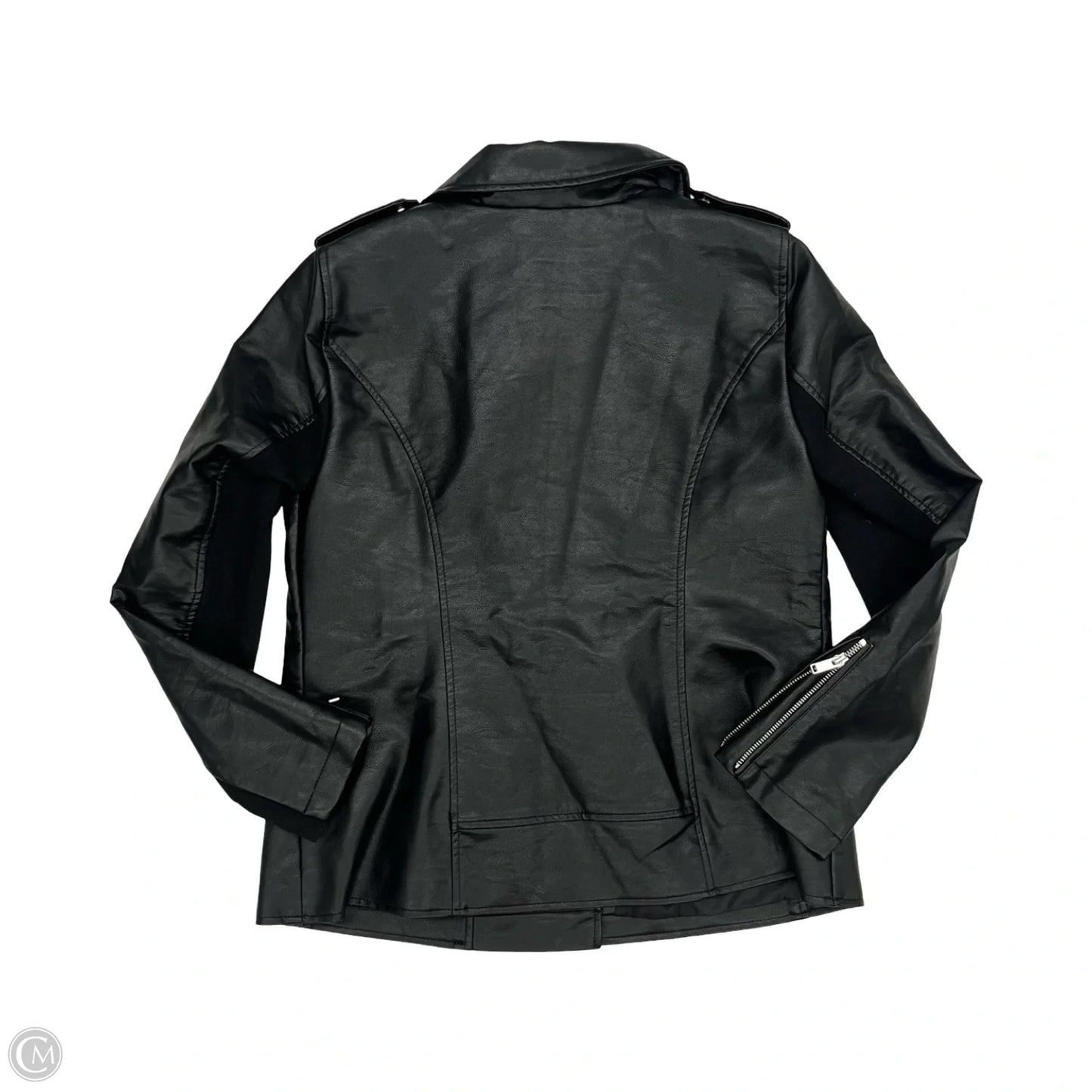 Jacket Moto By Apt 9 In Black, Size: S