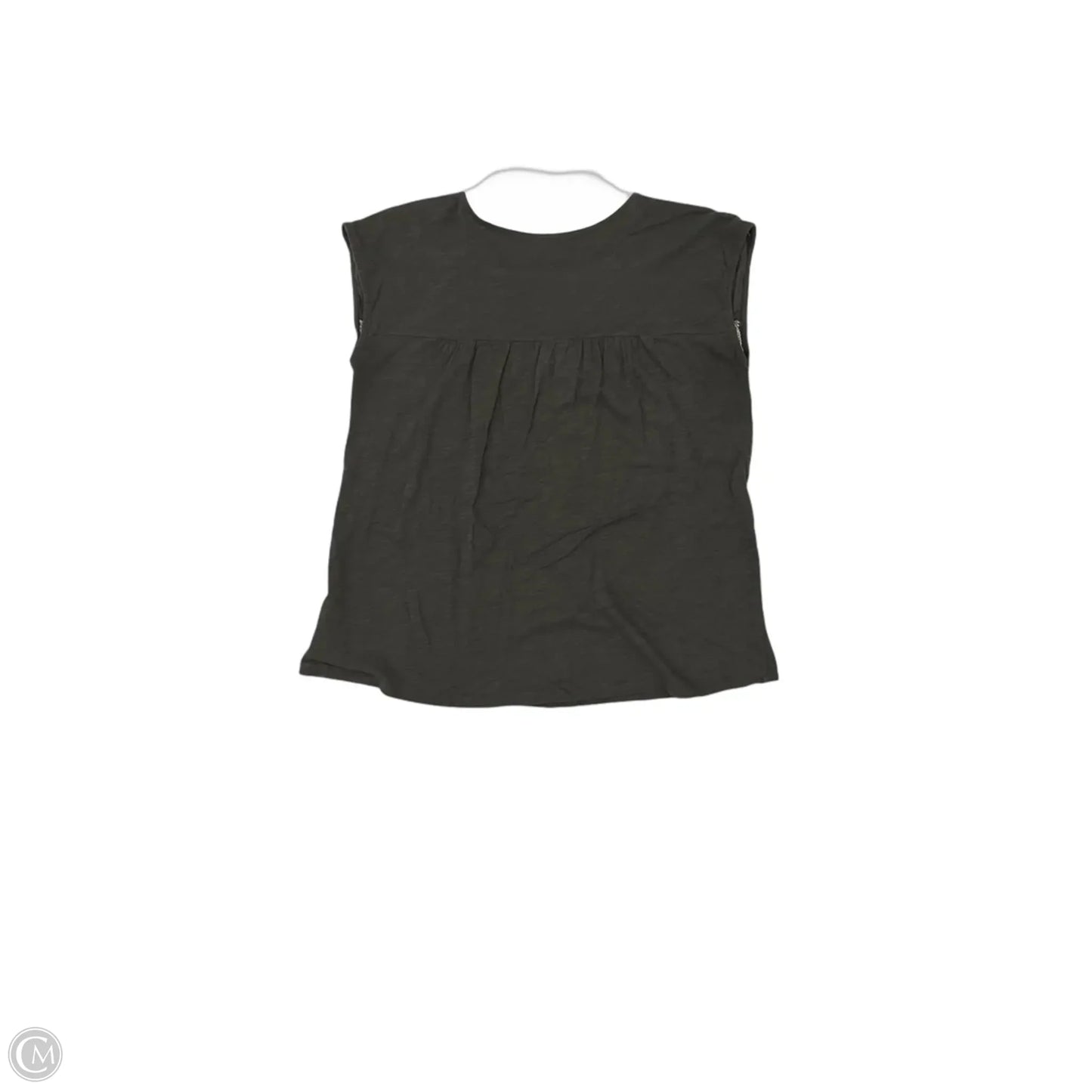 Blouse Sleeveless By Cato In Grey & White, Size: L