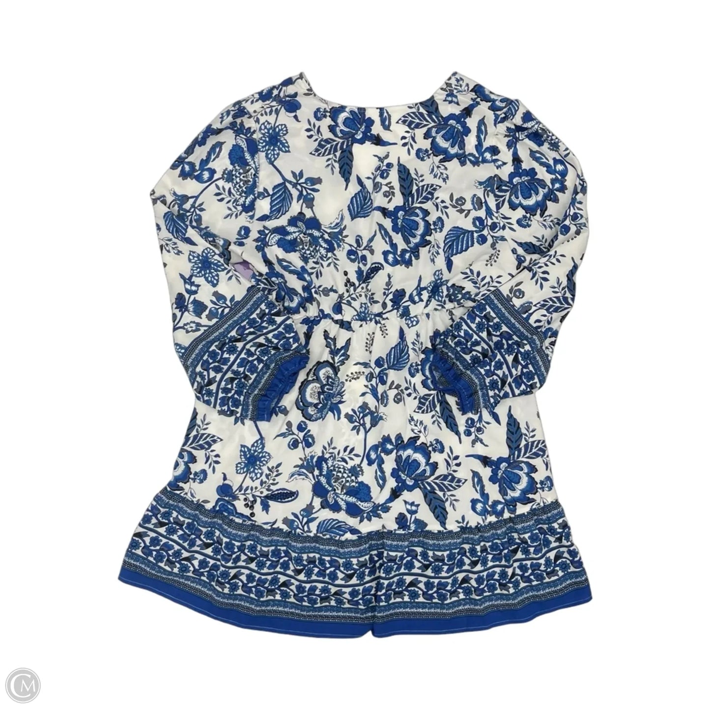 Dress Party Short By Cmf In Blue & White, Size: 3x