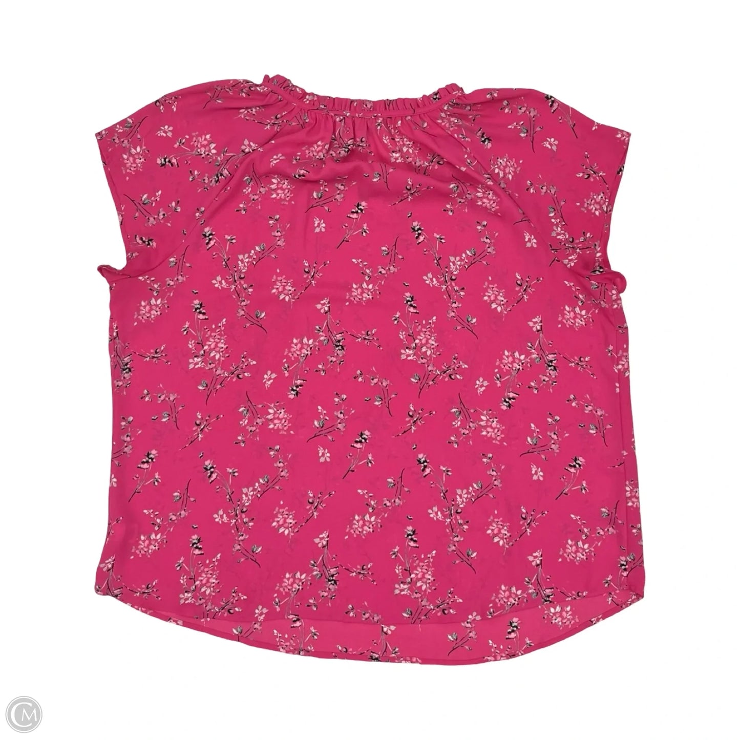 Blouse Short Sleeve By Croft And Barrow In Pink, Size: 2x