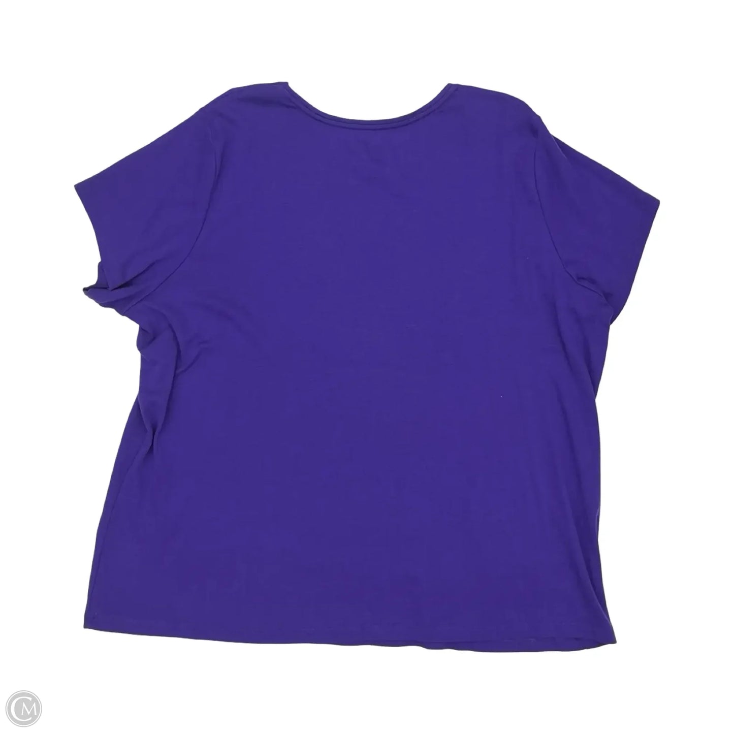 Top Short Sleeve By St Johns Bay In Purple, Size: 3x