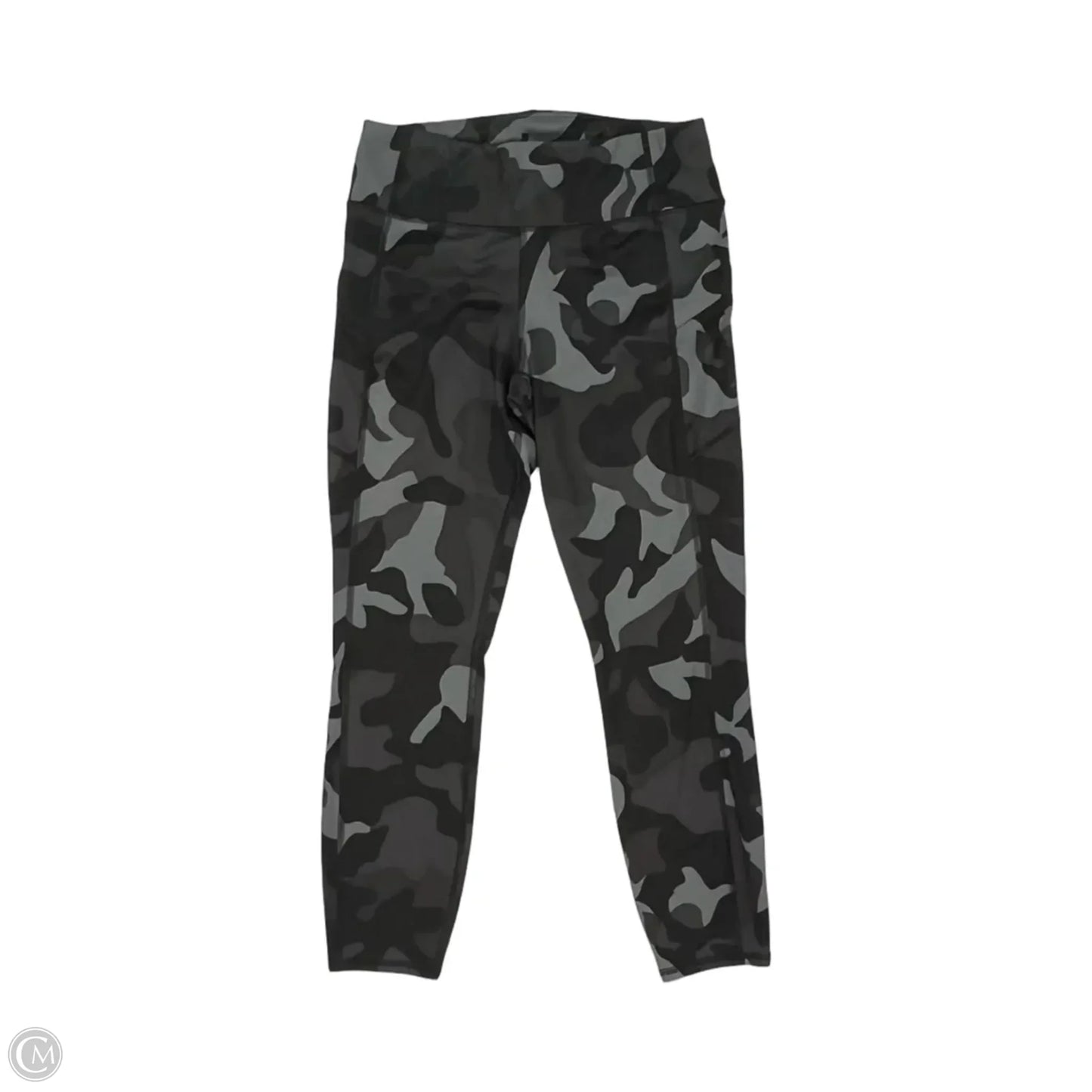 Athletic Leggings By Athleta In Black & Grey, Size: M