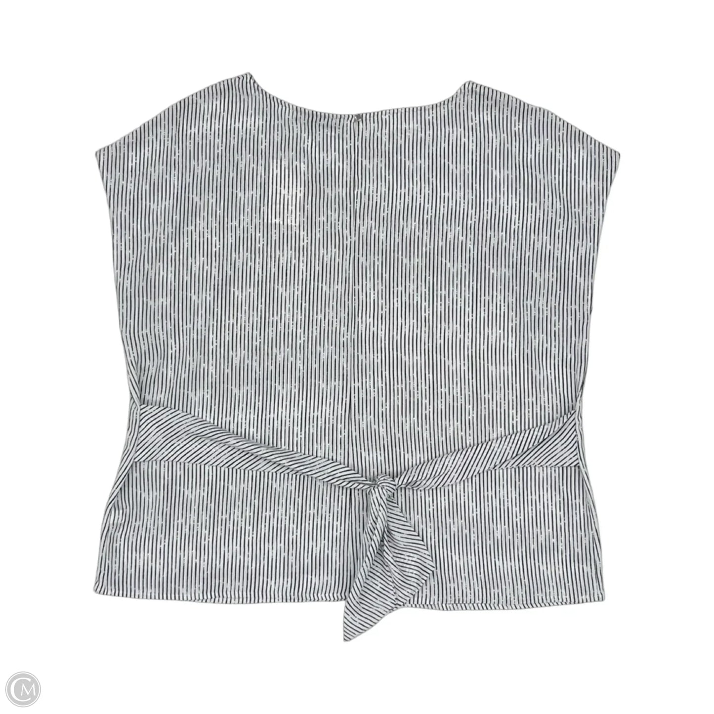 Blouse Short Sleeve By Apt 9 In Black & White, Size: Xl