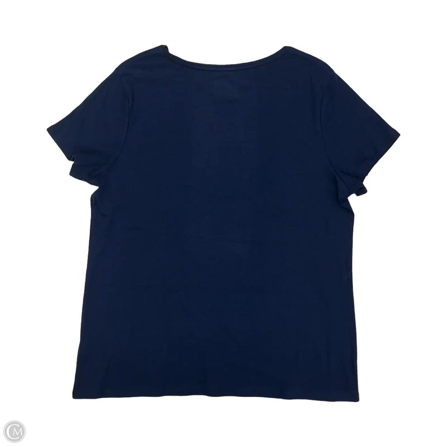 Top Short Sleeve Basic By Croft And Barrow In Navy, Size: Xl
