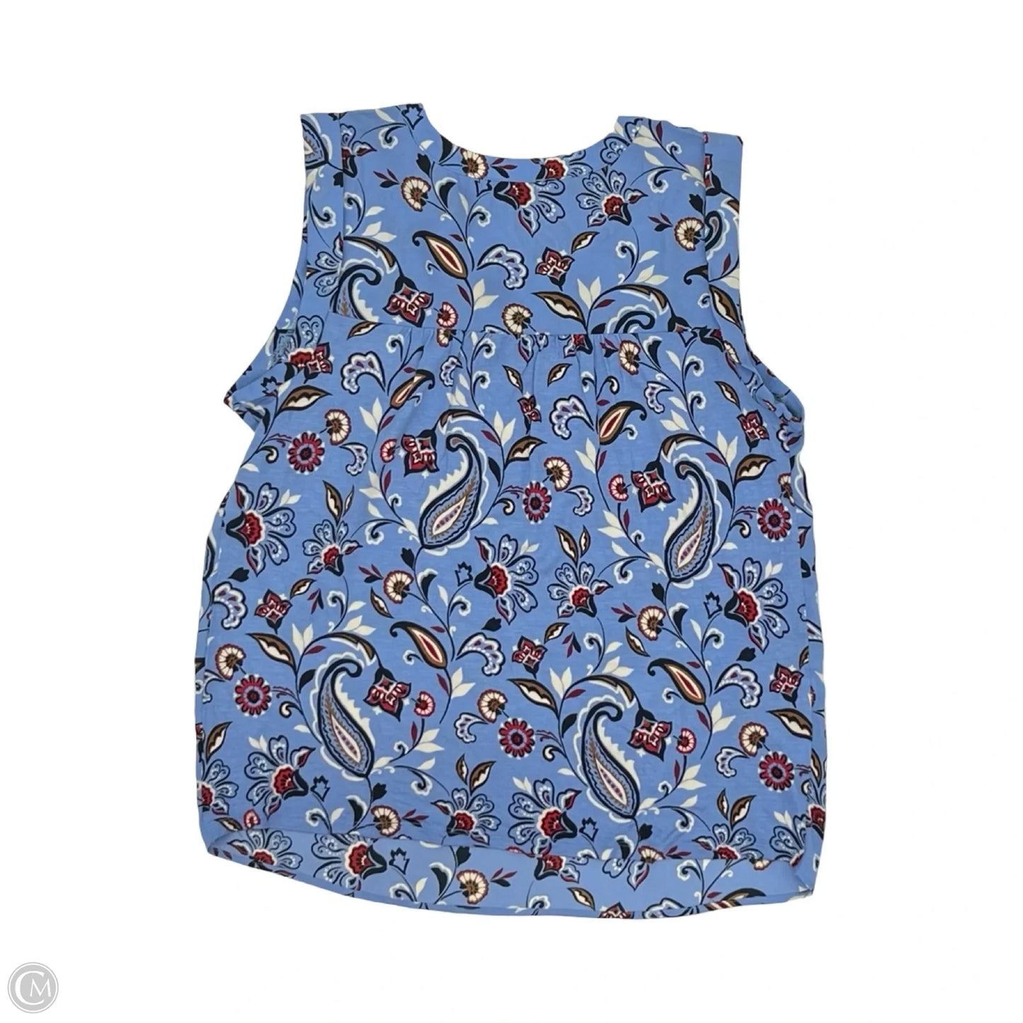 Blouse Short Sleeve By Loft In Blue, Size: Xs