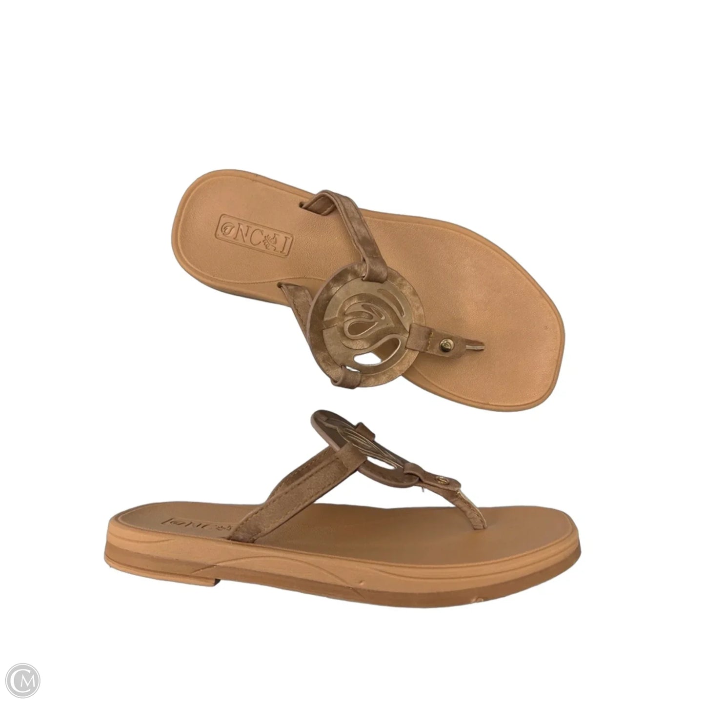 Sandals Flats By Clothes Mentor In Tan, Size: 6