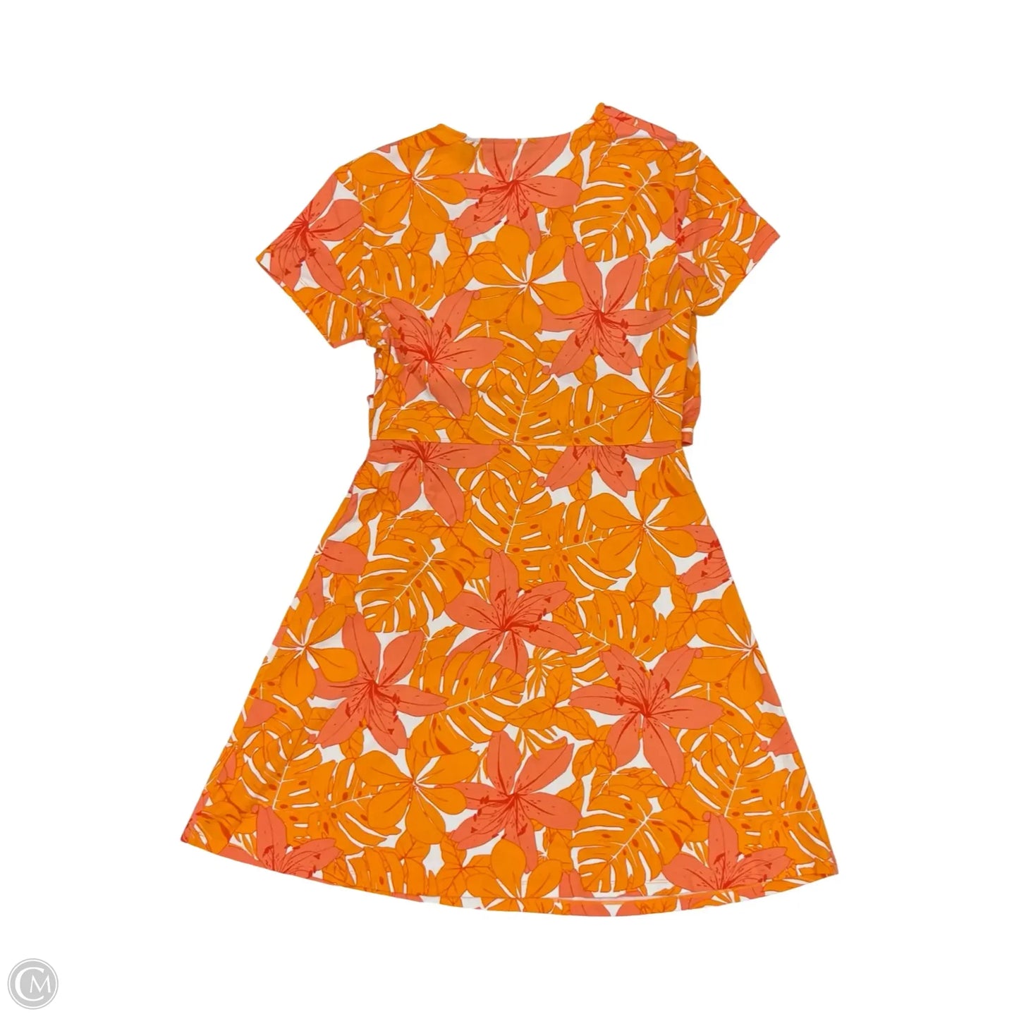 Dress Party Short By Lands End In Orange & White, Size: S