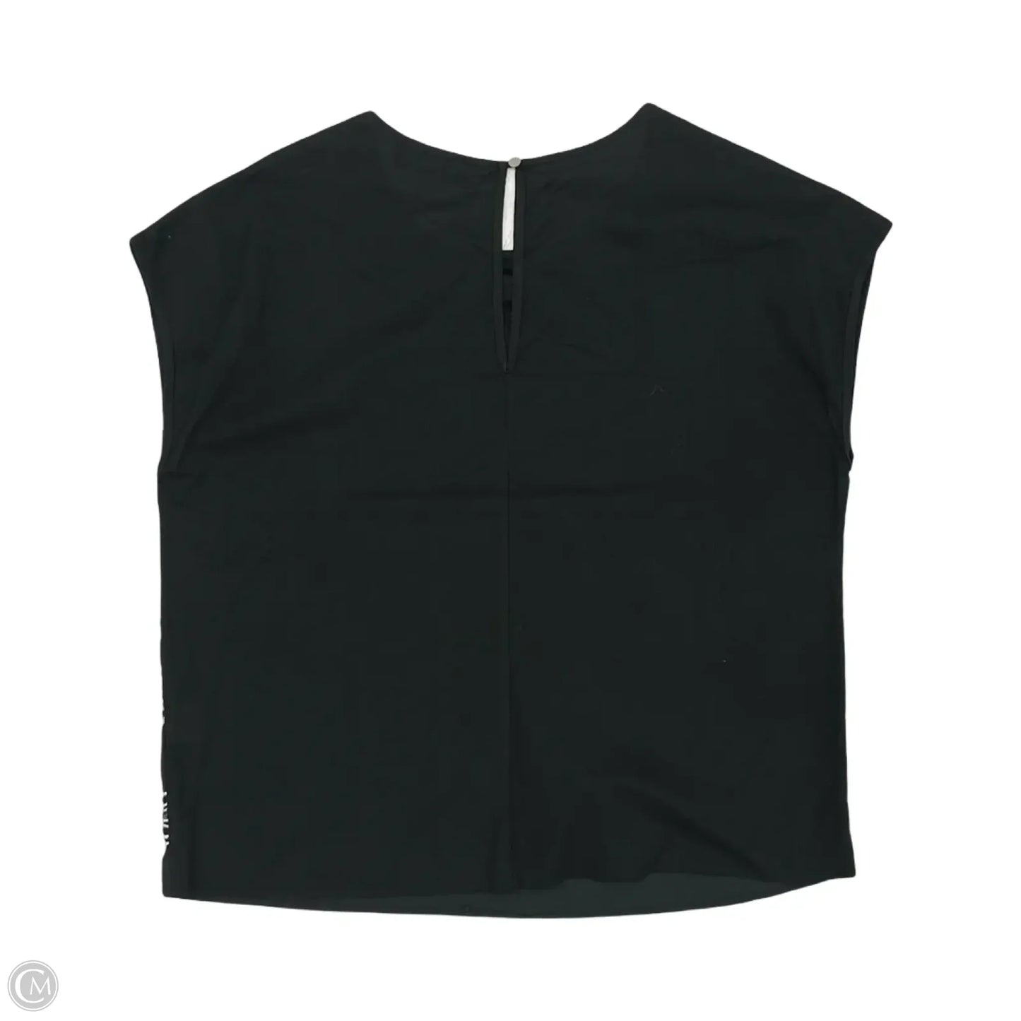 Blouse Sleeveless By Renee C In Black & Silver, Size: M