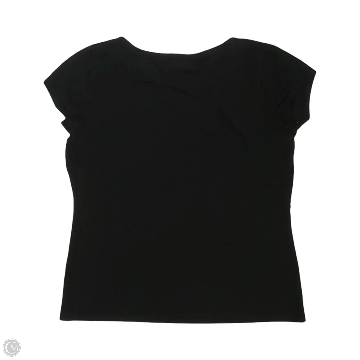 Blouse Short Sleeve By Worthington In Black, Size: Lp