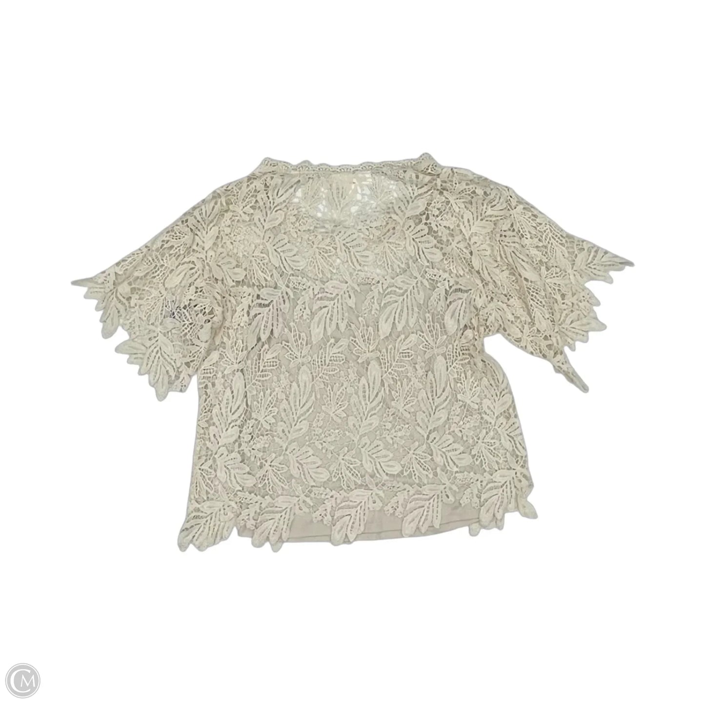 Blouse Short Sleeve By Skyes The Limit In Cream, Size: Sp