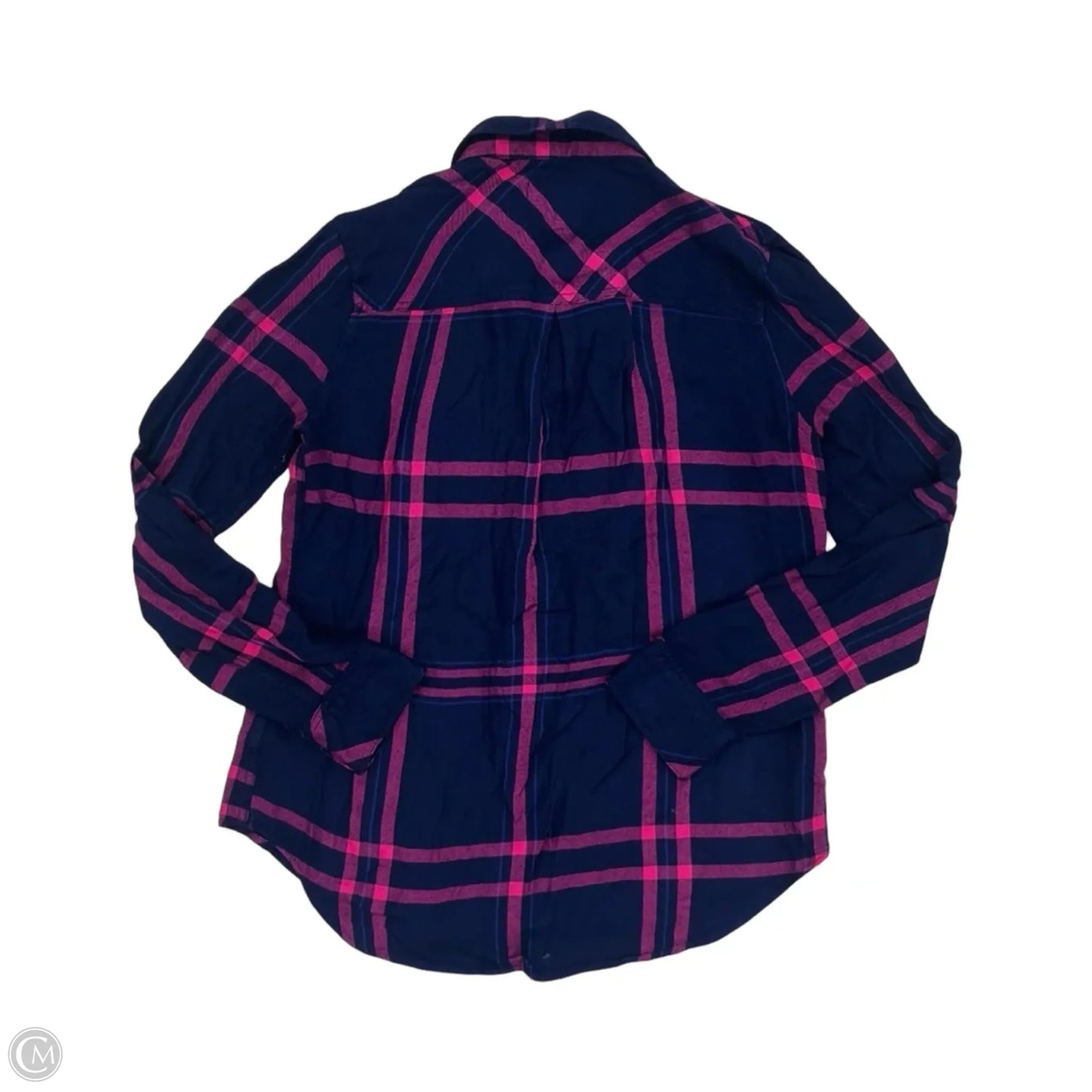 Blouse Long Sleeve By Rails In Blue & Pink, Size: S