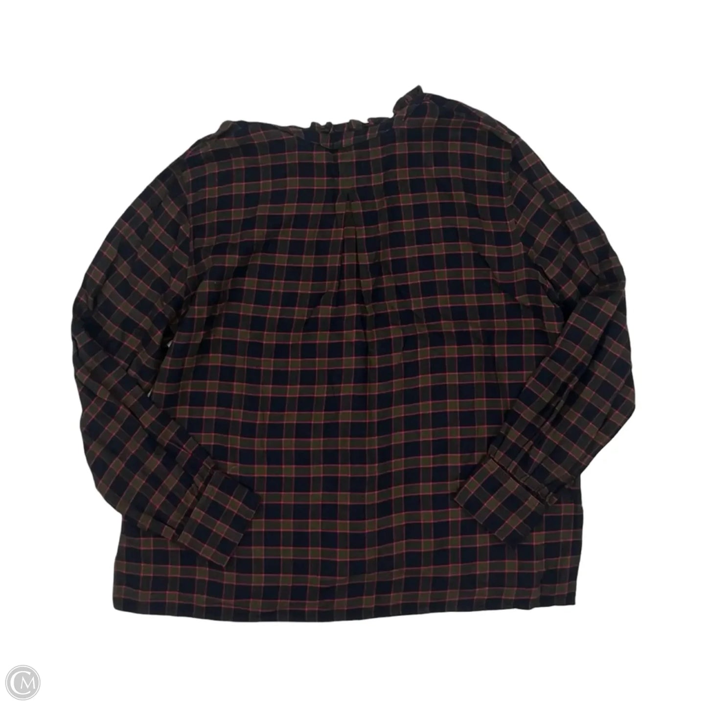 Blouse Long Sleeve By Rails In Blue & Green, Size: L