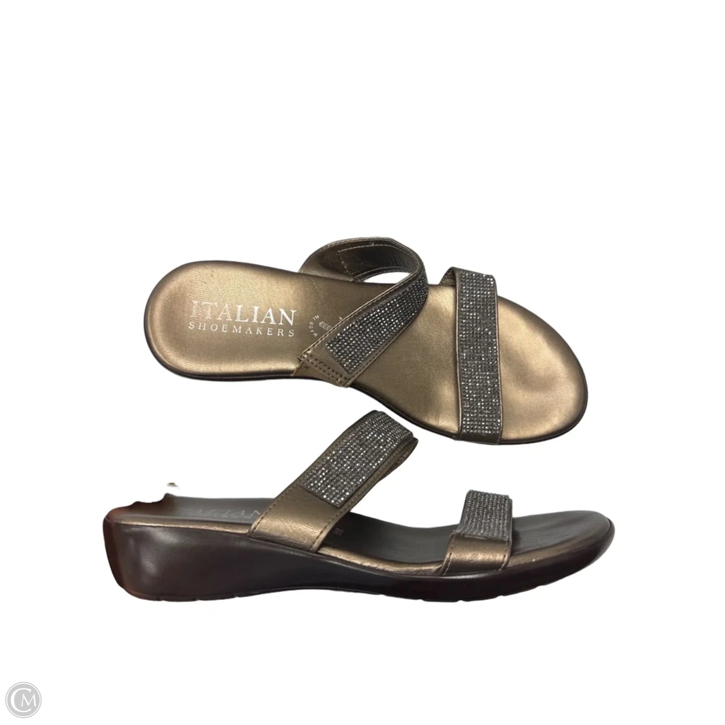 Sandals Flats By Italian Shoemakers In Gold, Size: 8