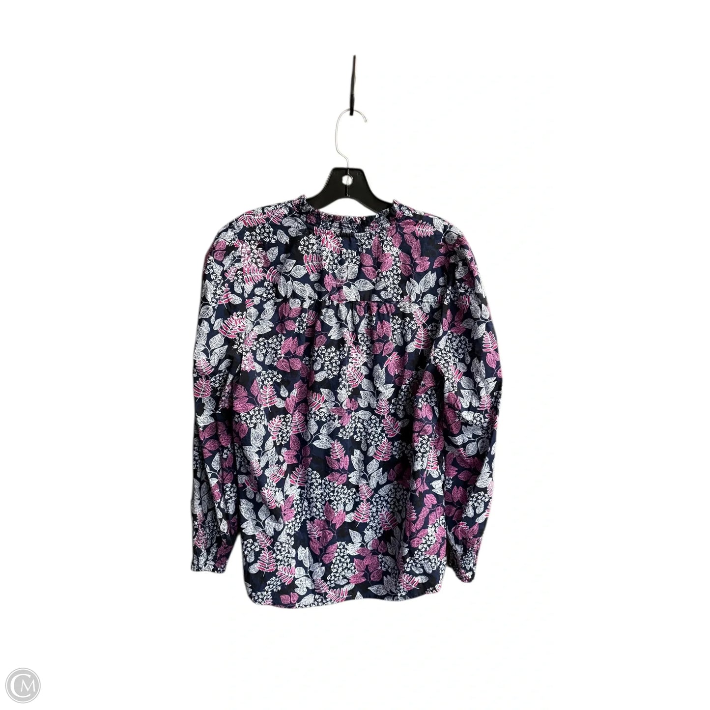 Top Long Sleeve By Loft In Floral Print, Size: L