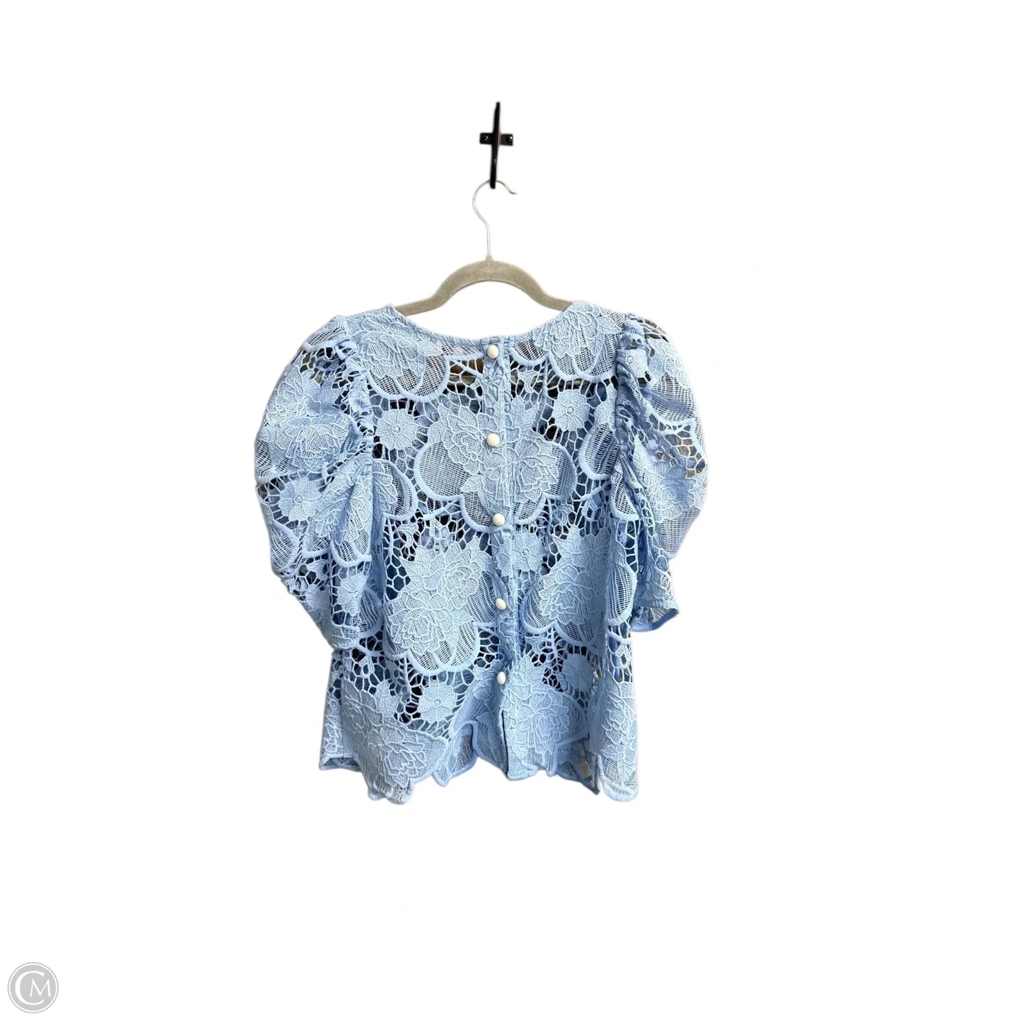 Blouse Short Sleeve By Crosby In Blue, Size: S