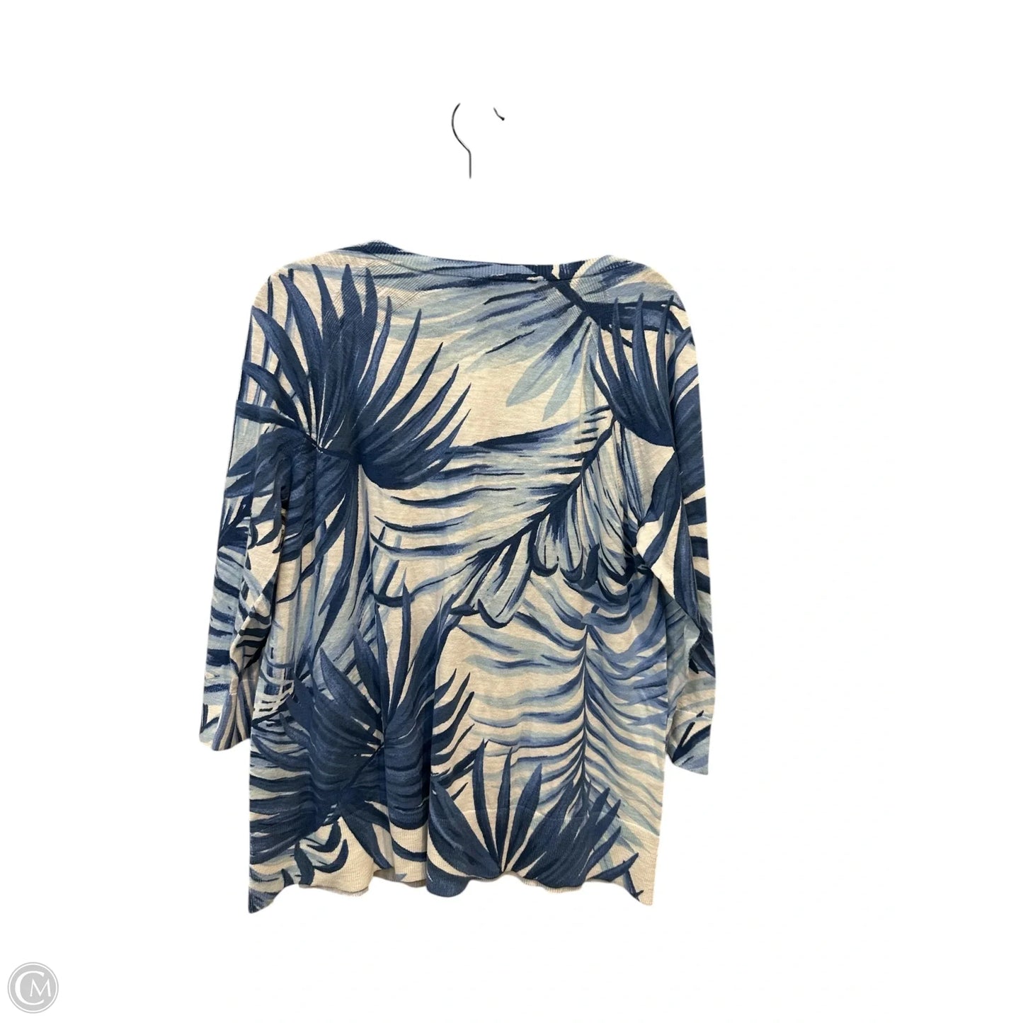 Top 3/4 Sleeve By Talbots In Tropical Print, Size: Xl