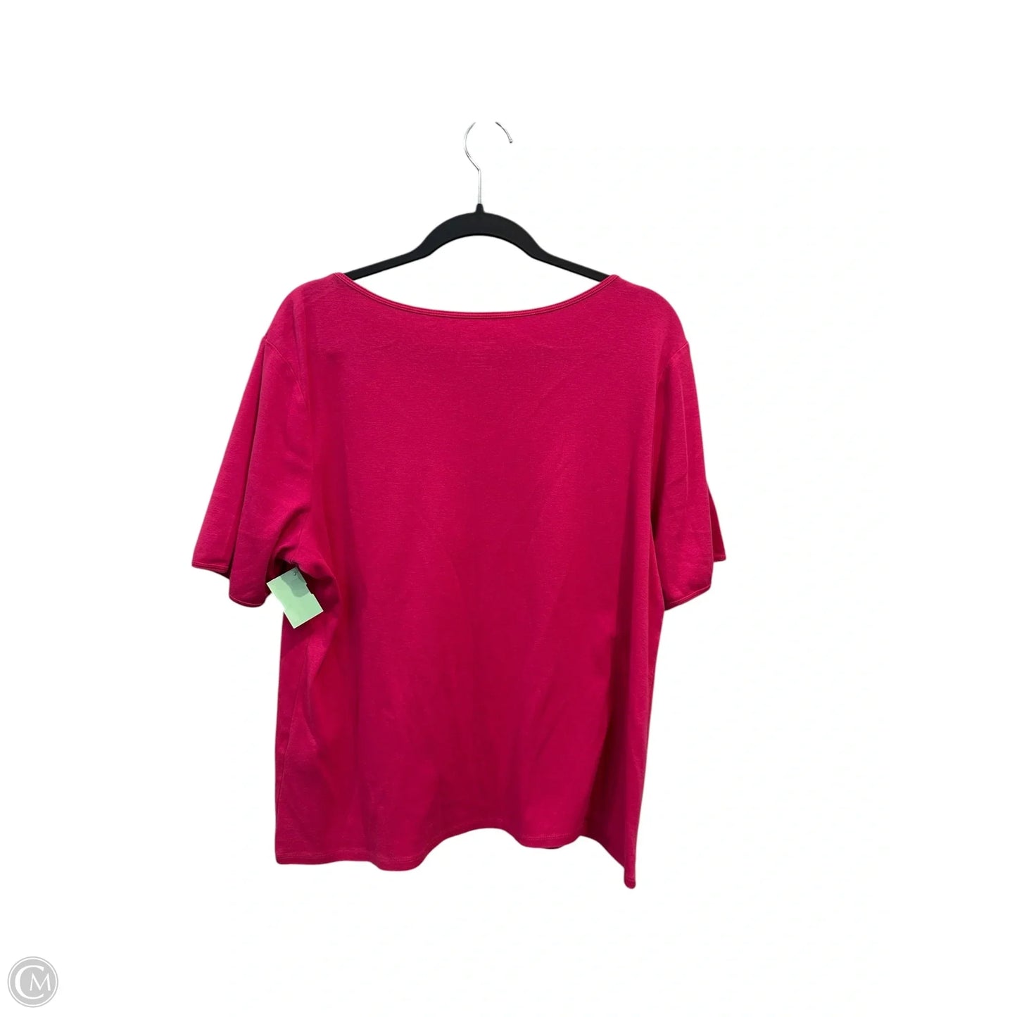 Top Short Sleeve Basic By Chicos In Pink, Size: Xl