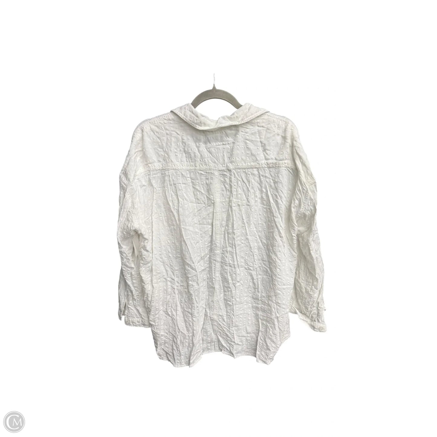 Top Long Sleeve By Max Studio In White, Size: M