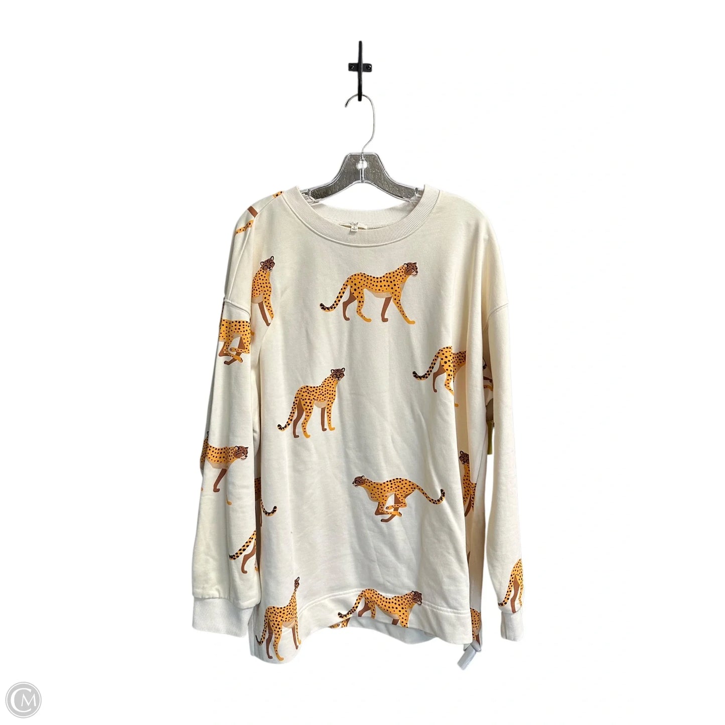 Sweatshirt Collar By Easel In Cream, Size: L