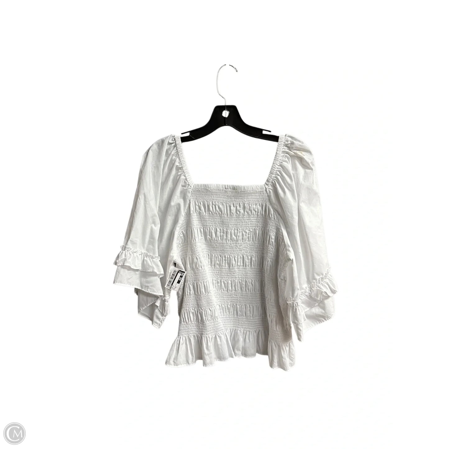 Top Short Sleeve By Cato In White, Size: Xl