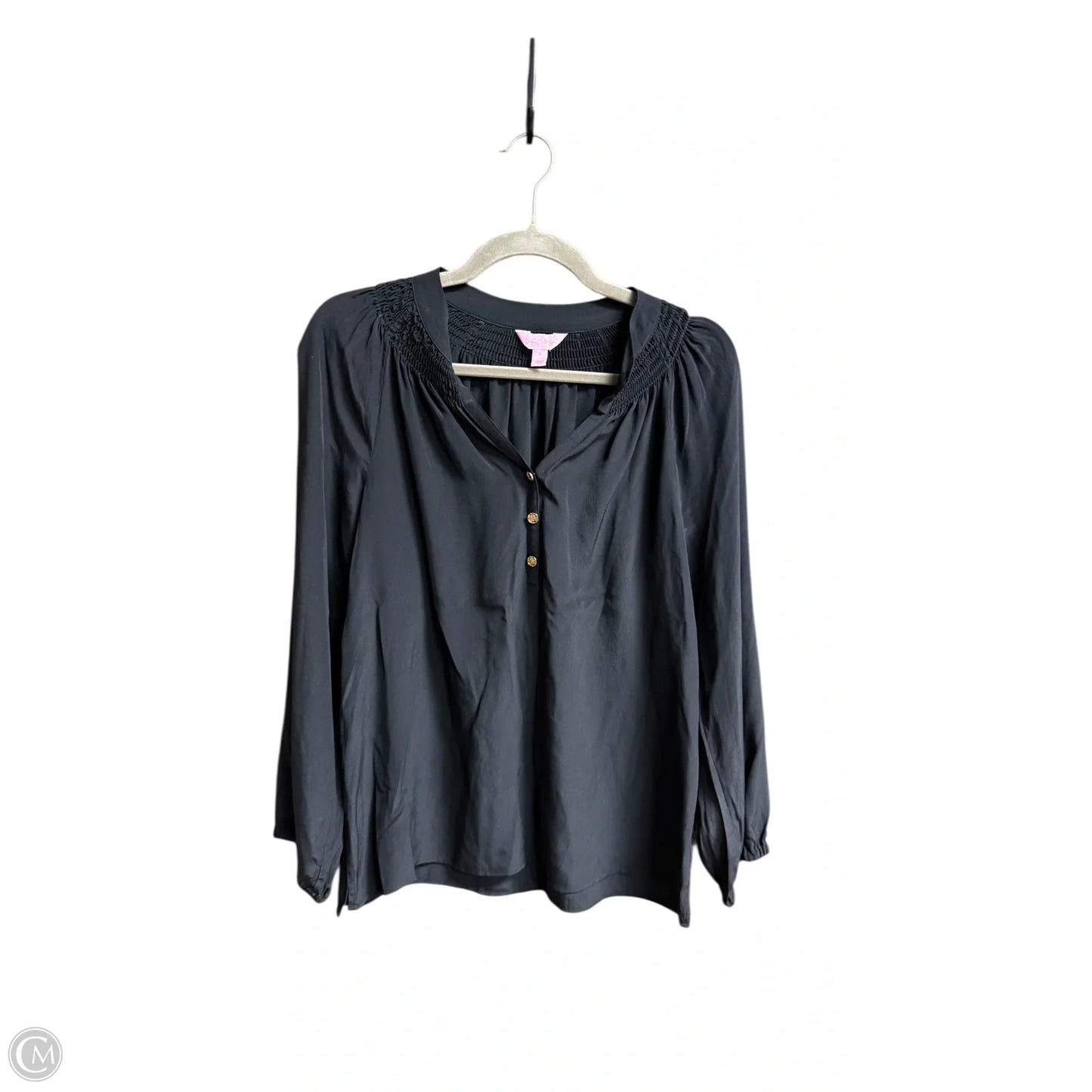 Top Long Sleeve Designer By Lilly Pulitzer In Black, Size: S