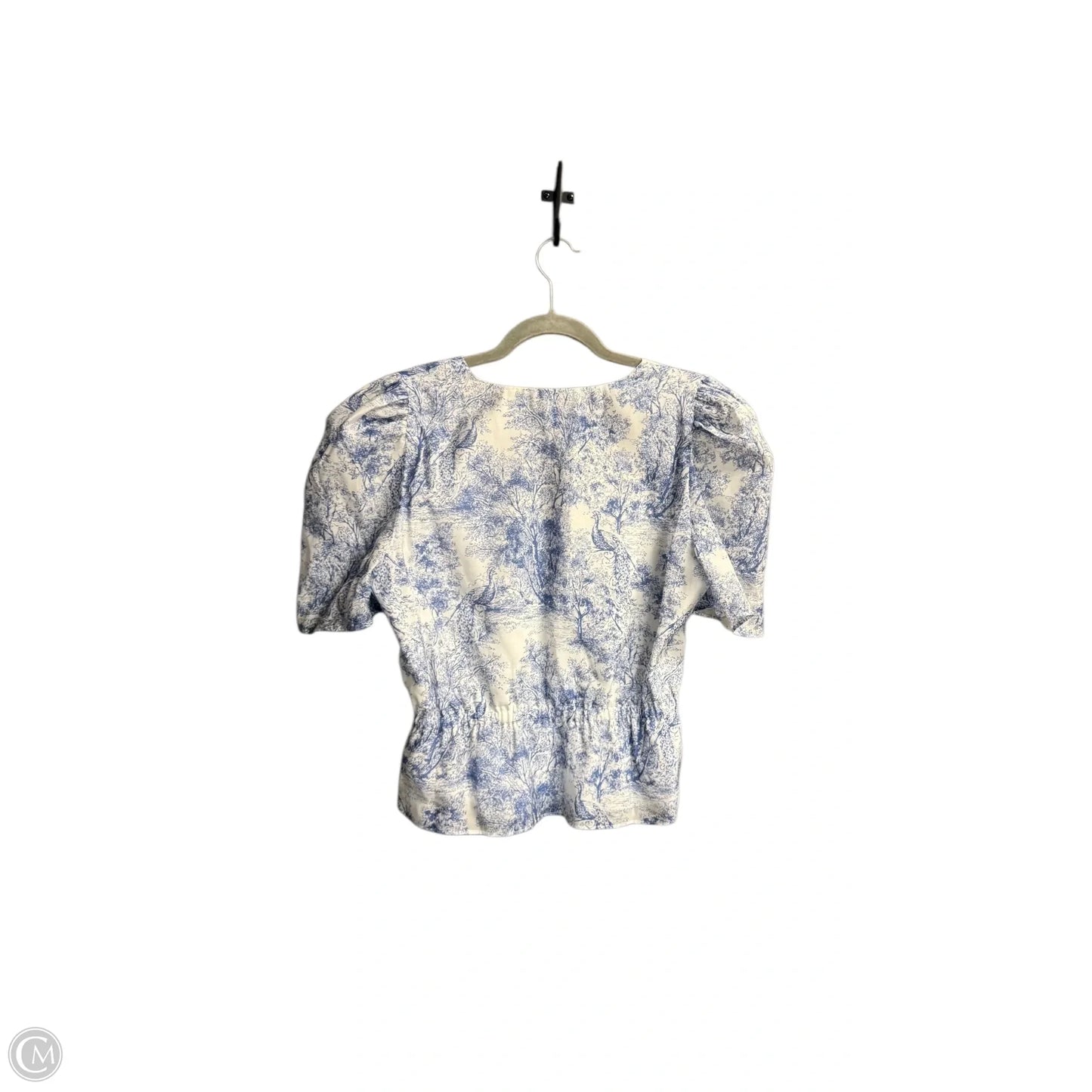 Top Short Sleeve By 1.state In Blue & White, Size: M