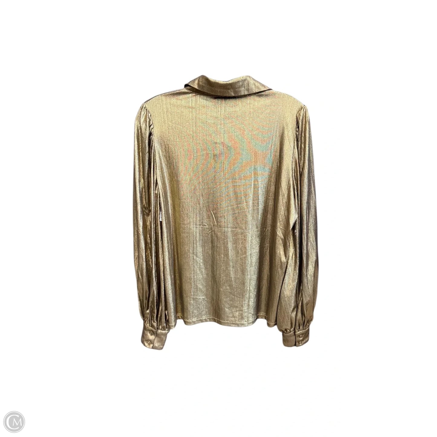 Top Long Sleeve By Vici In Gold, Size: S