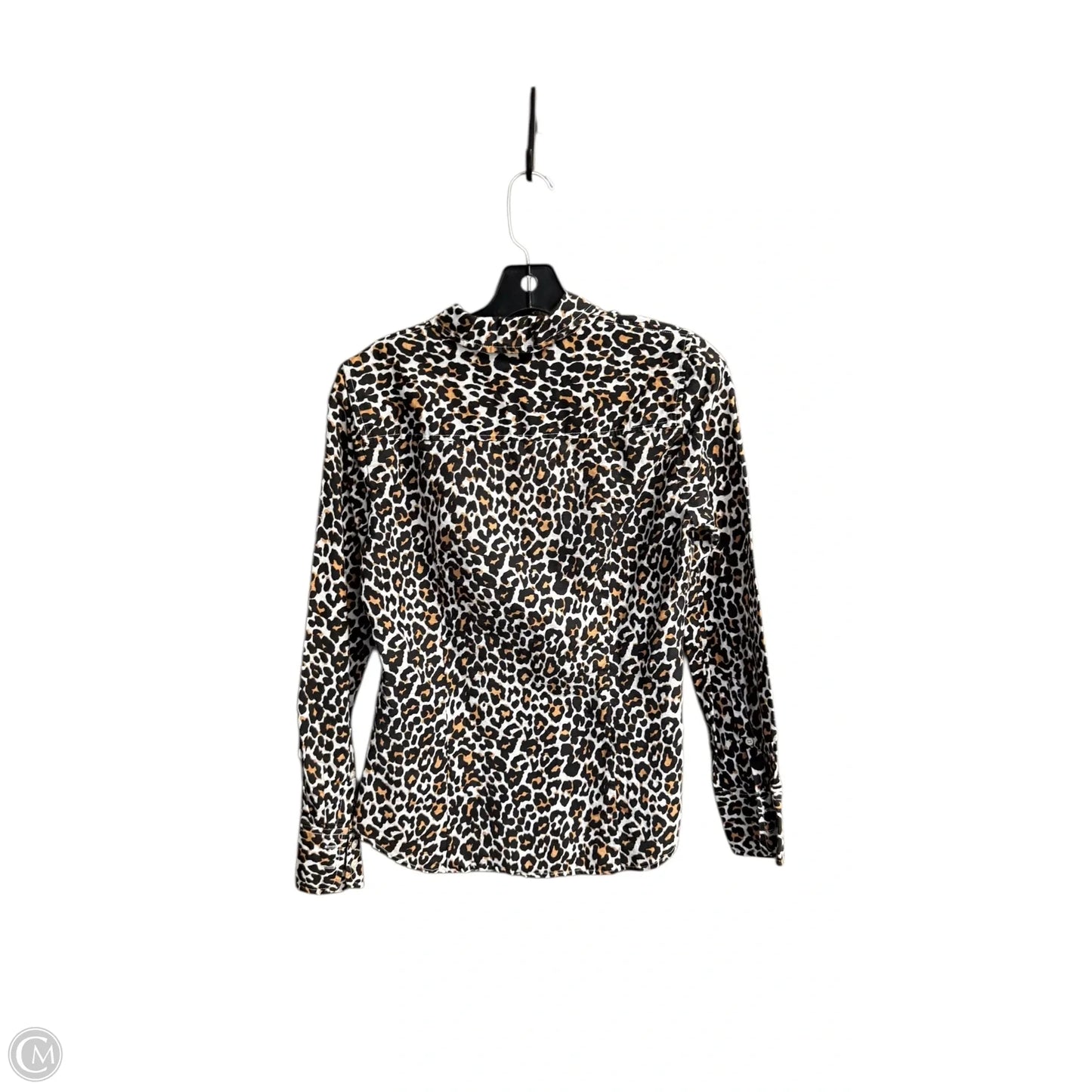 Top Long Sleeve By J. Crew In Leopard Print, Size: S